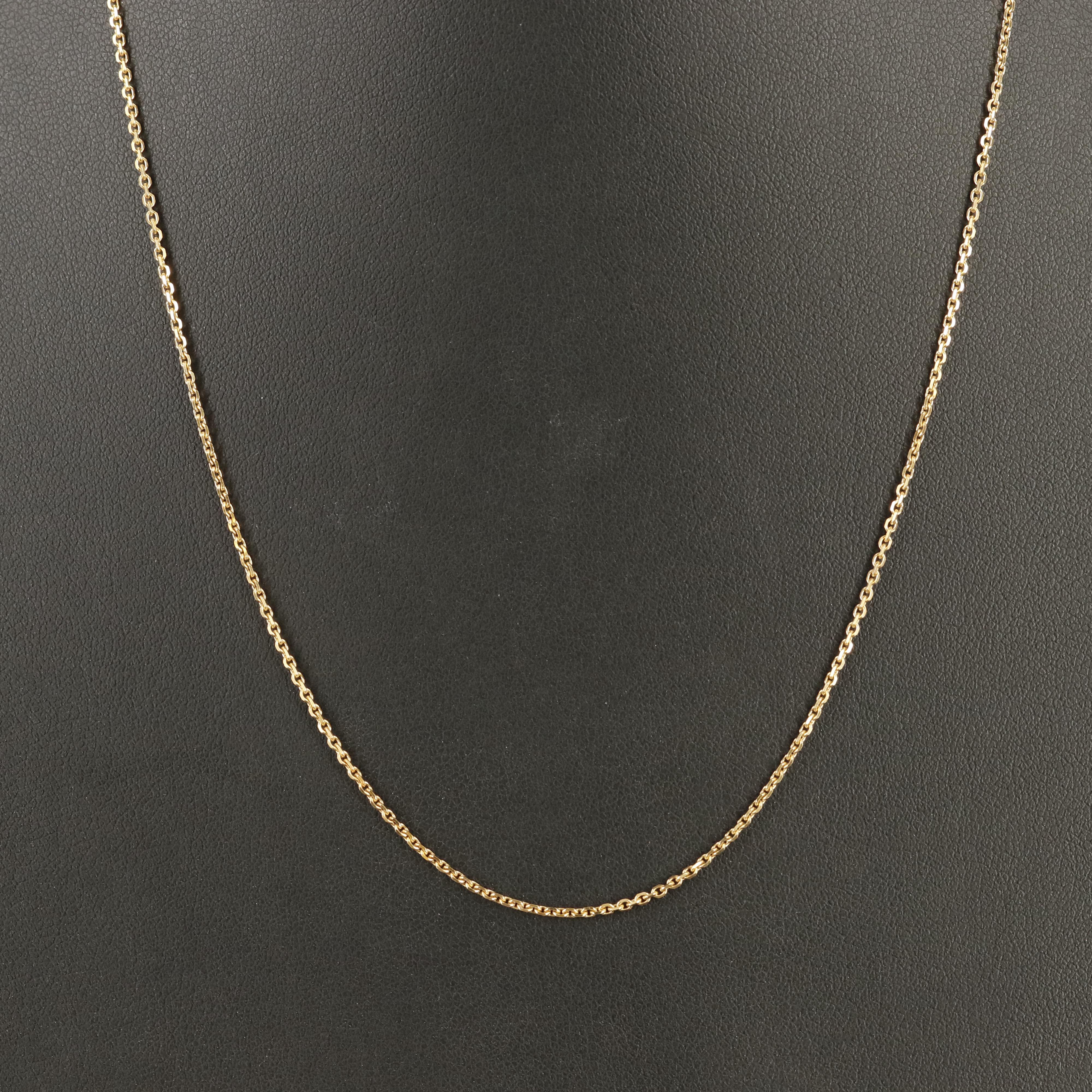 14K Diamond Cut Cable Chain