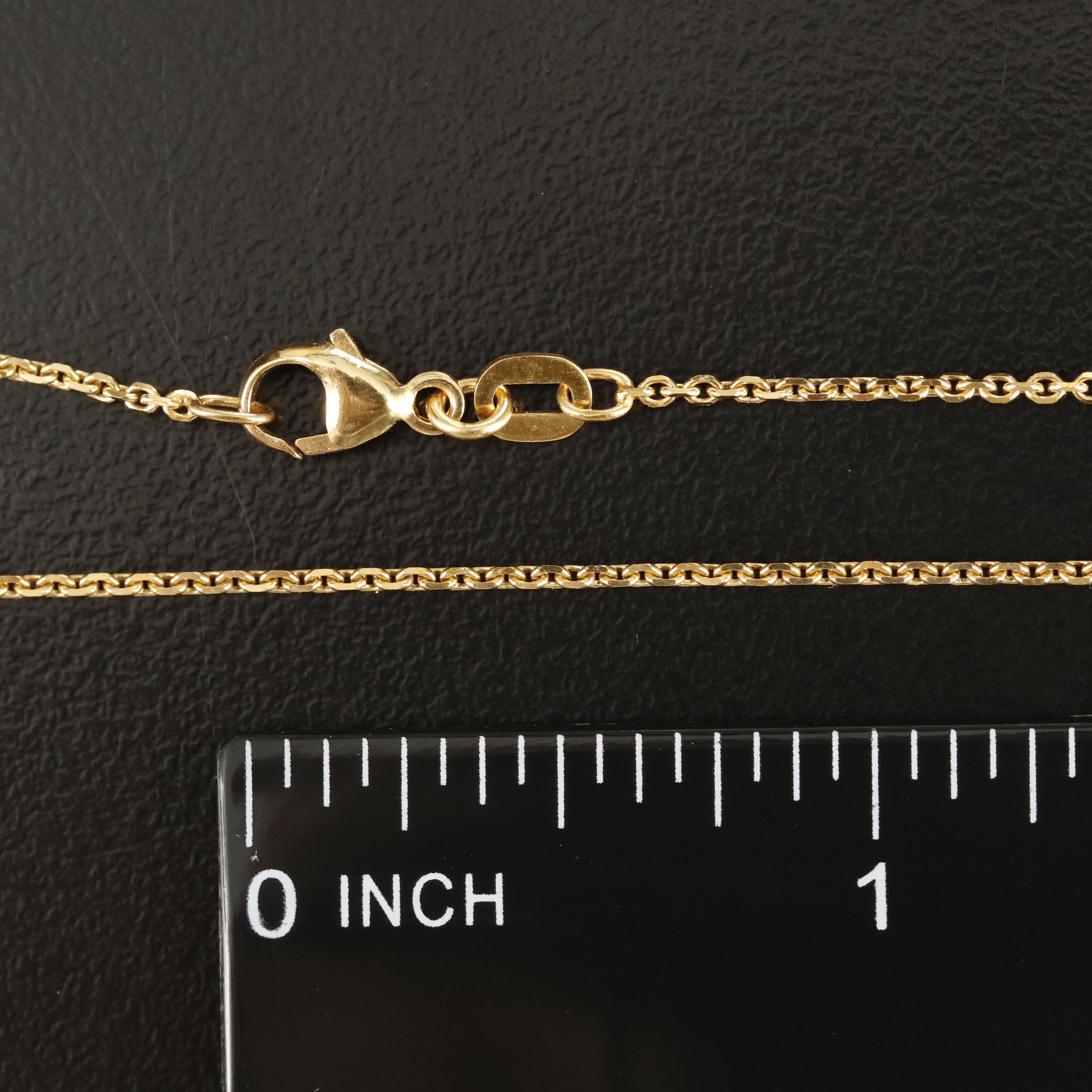 14K Diamond Cut Cable Chain