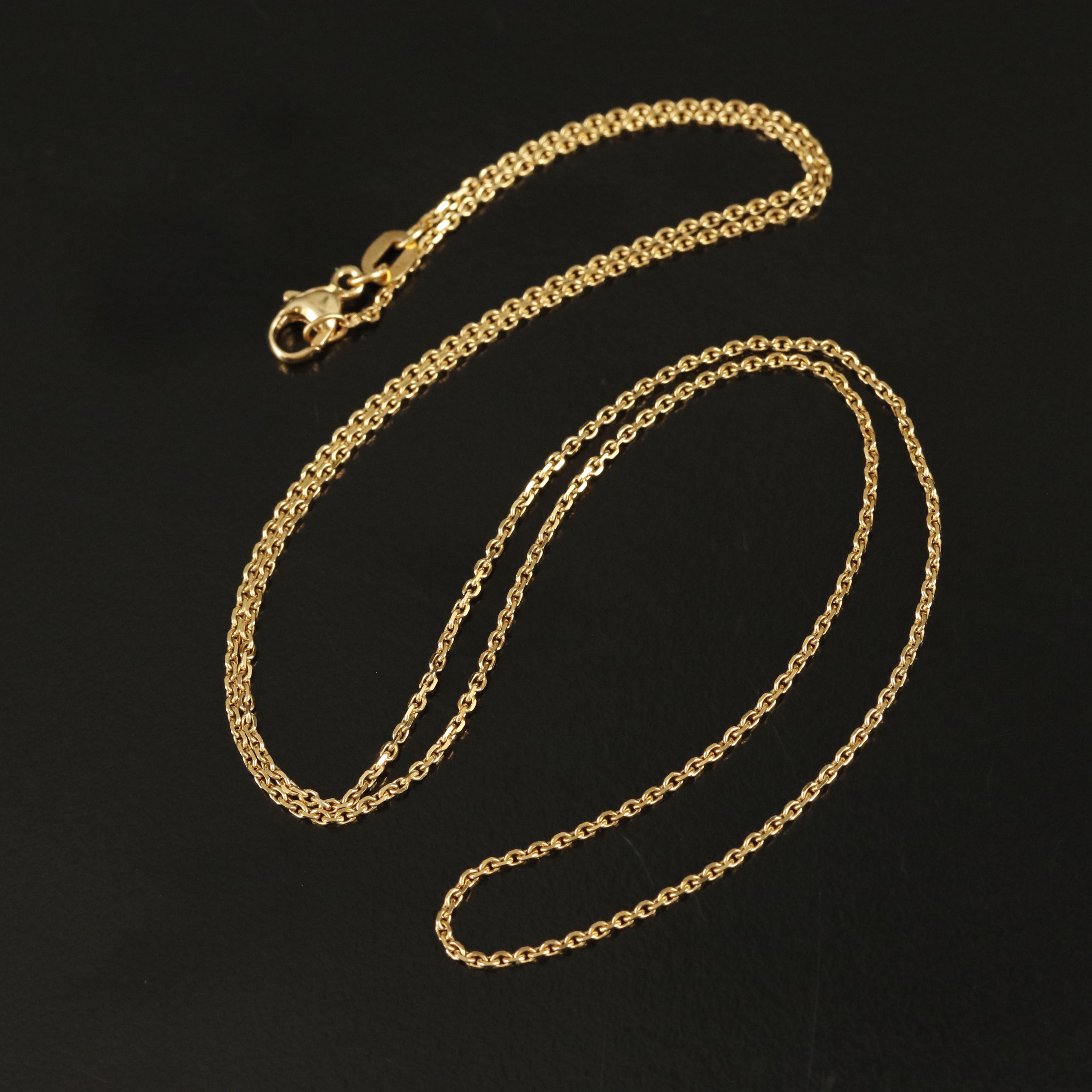 14K Diamond Cut Cable Chain