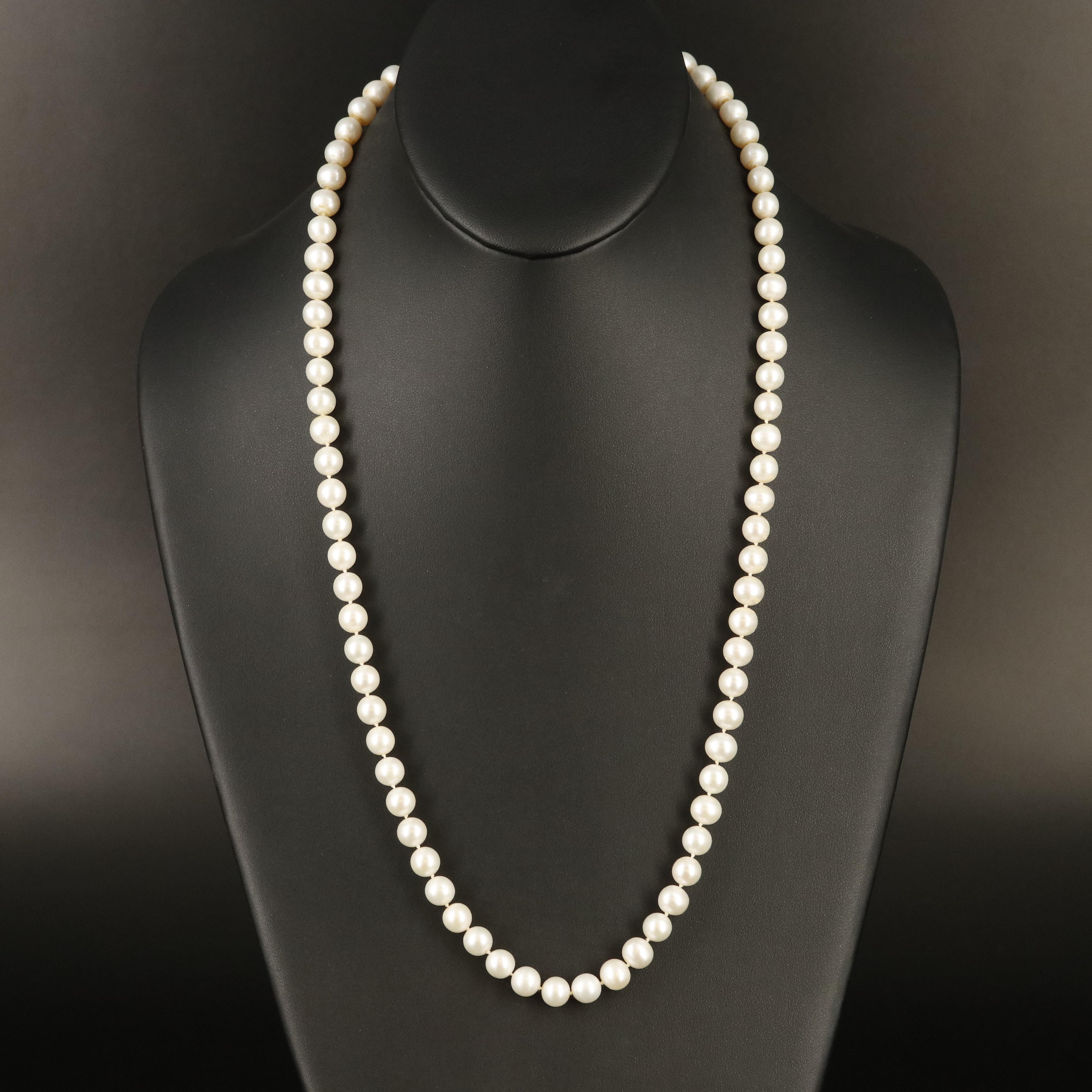 Pearl Necklace with 14K Clasp