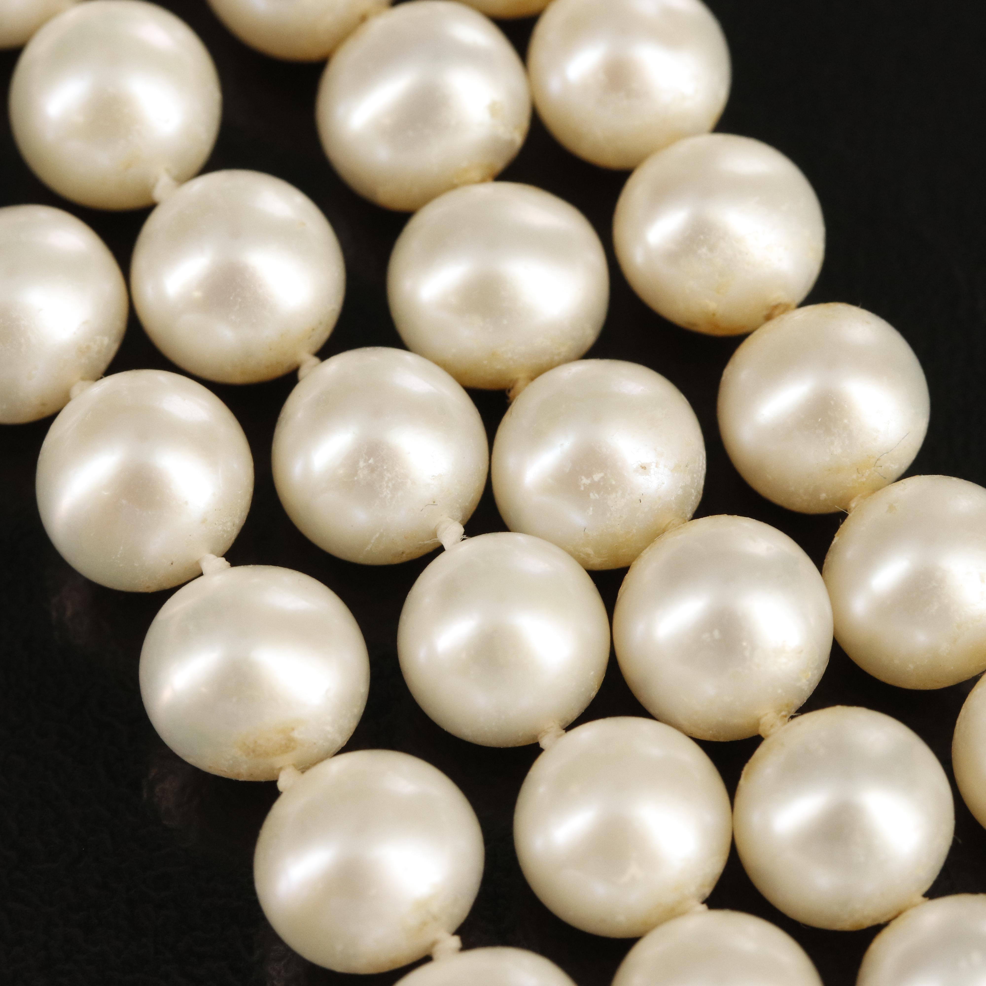 Pearl Necklace with 14K Clasp