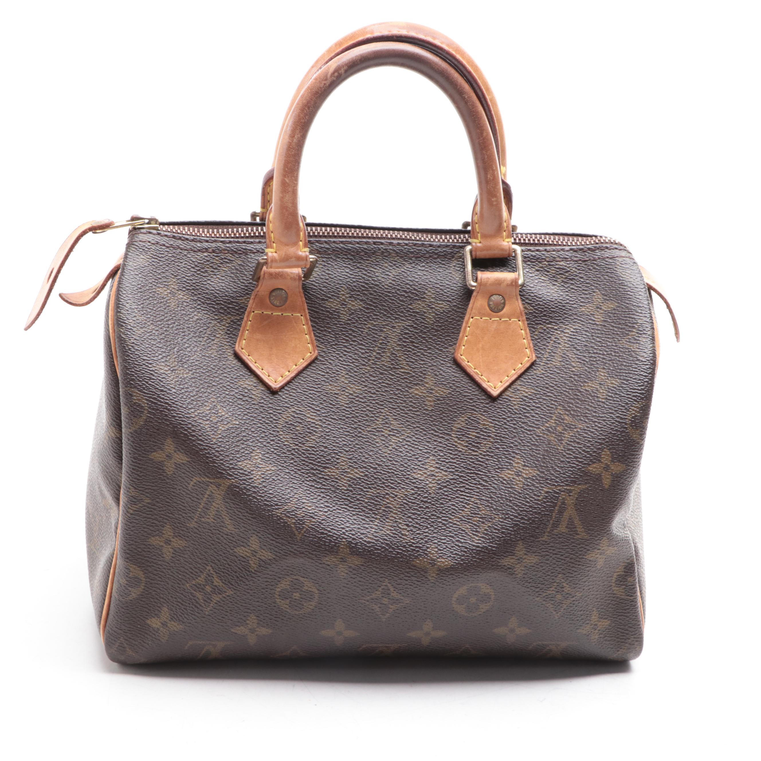 Louis Vuitton Speedy 25 in Monogram Canvas and Vanchetta Leather