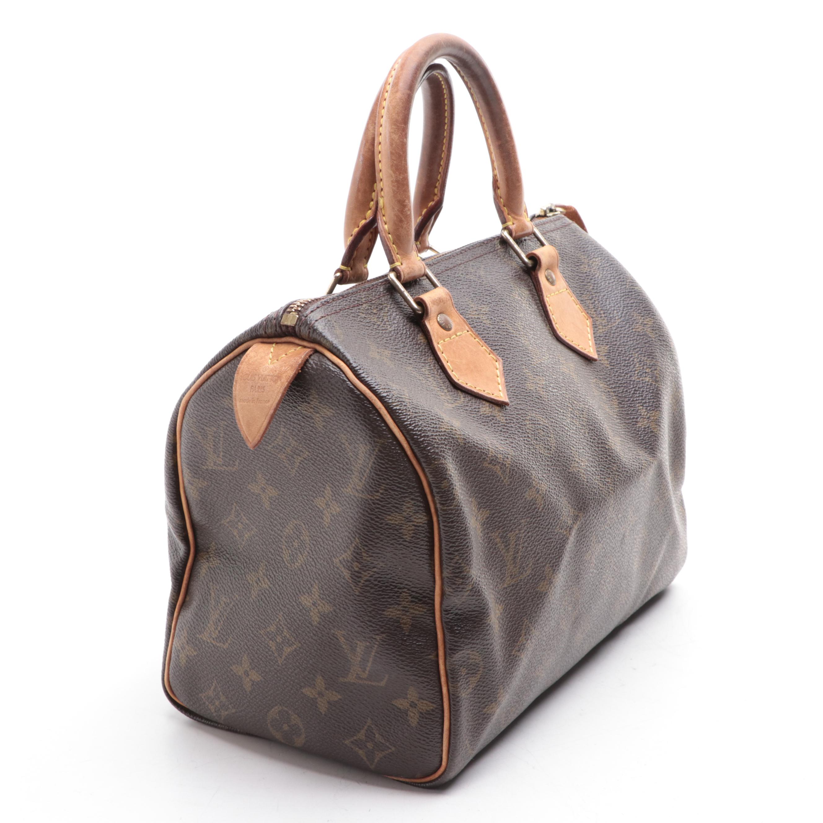 Louis Vuitton Speedy 25 in Monogram Canvas and Vanchetta Leather