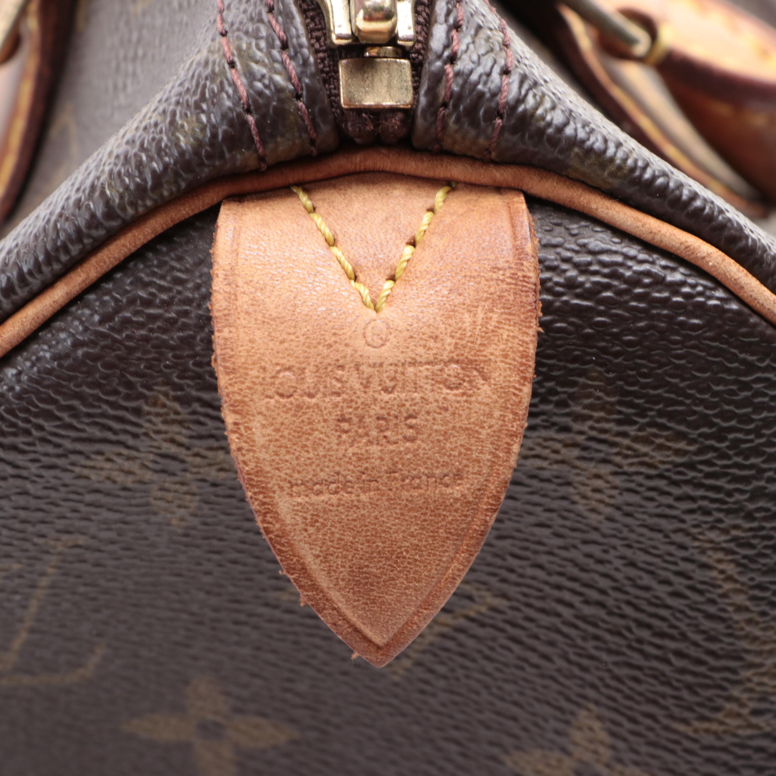 Louis Vuitton Speedy 25 in Monogram Canvas and Vanchetta Leather