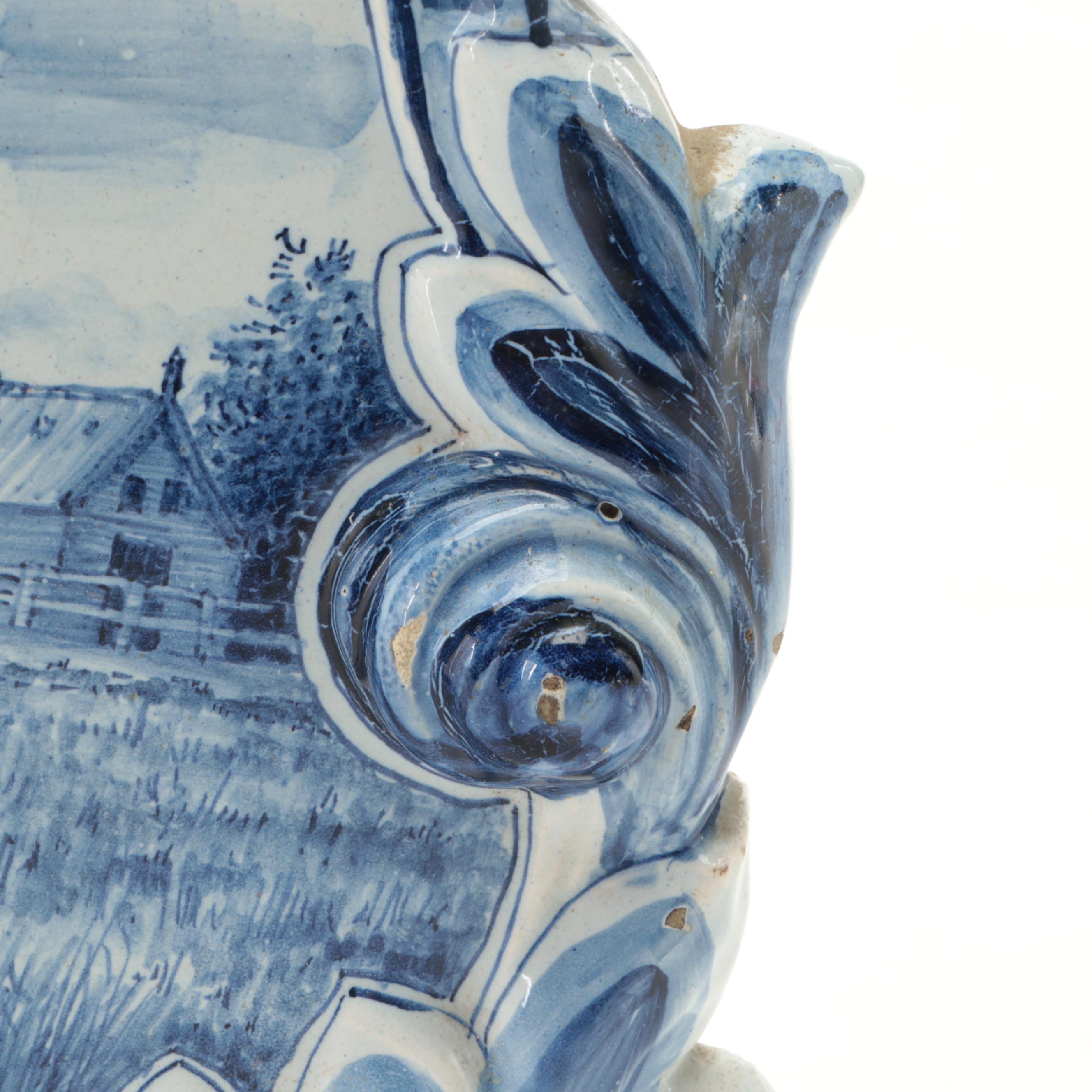 Dutch Blue and White Ceramic Wall Plaque