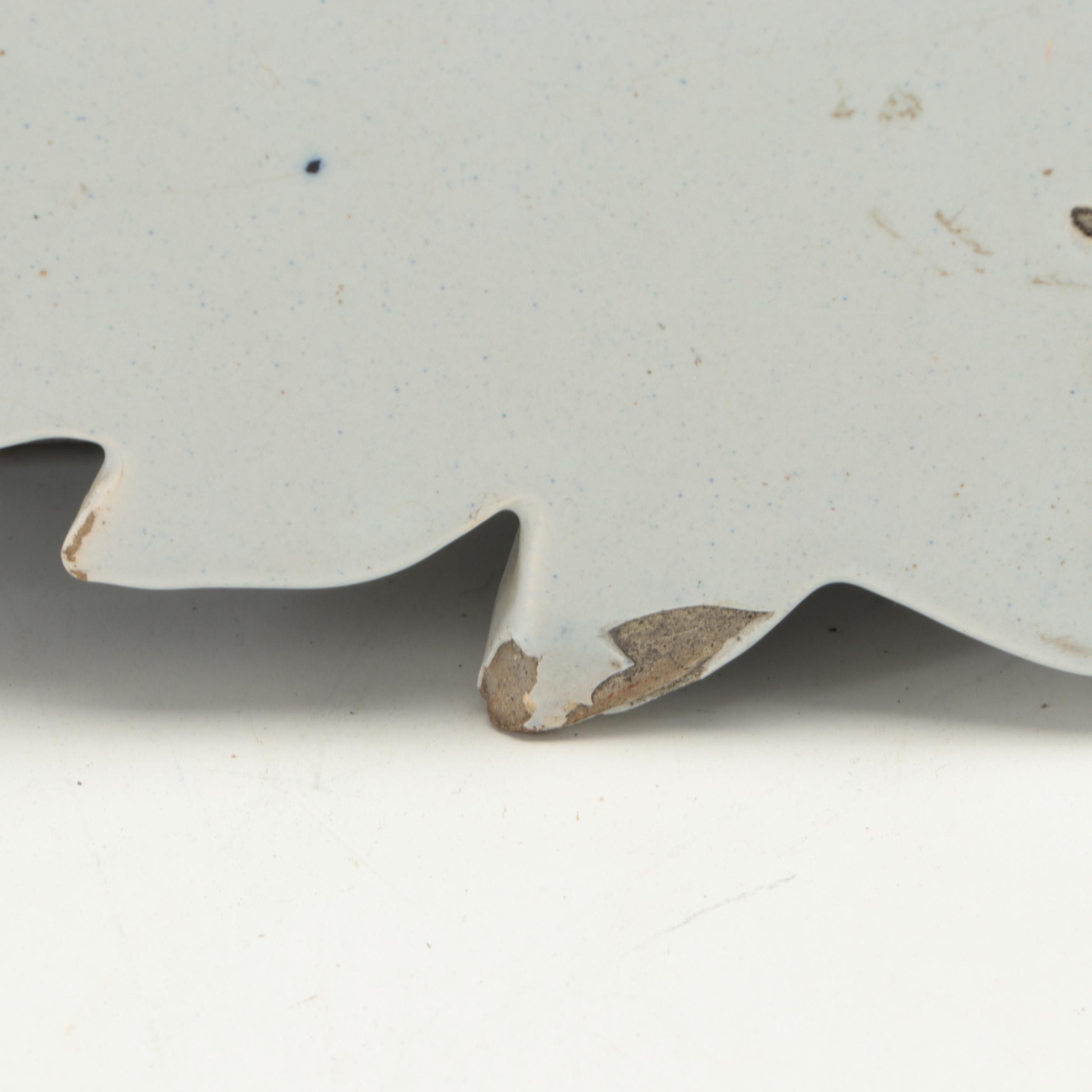 Dutch Blue and White Ceramic Wall Plaque