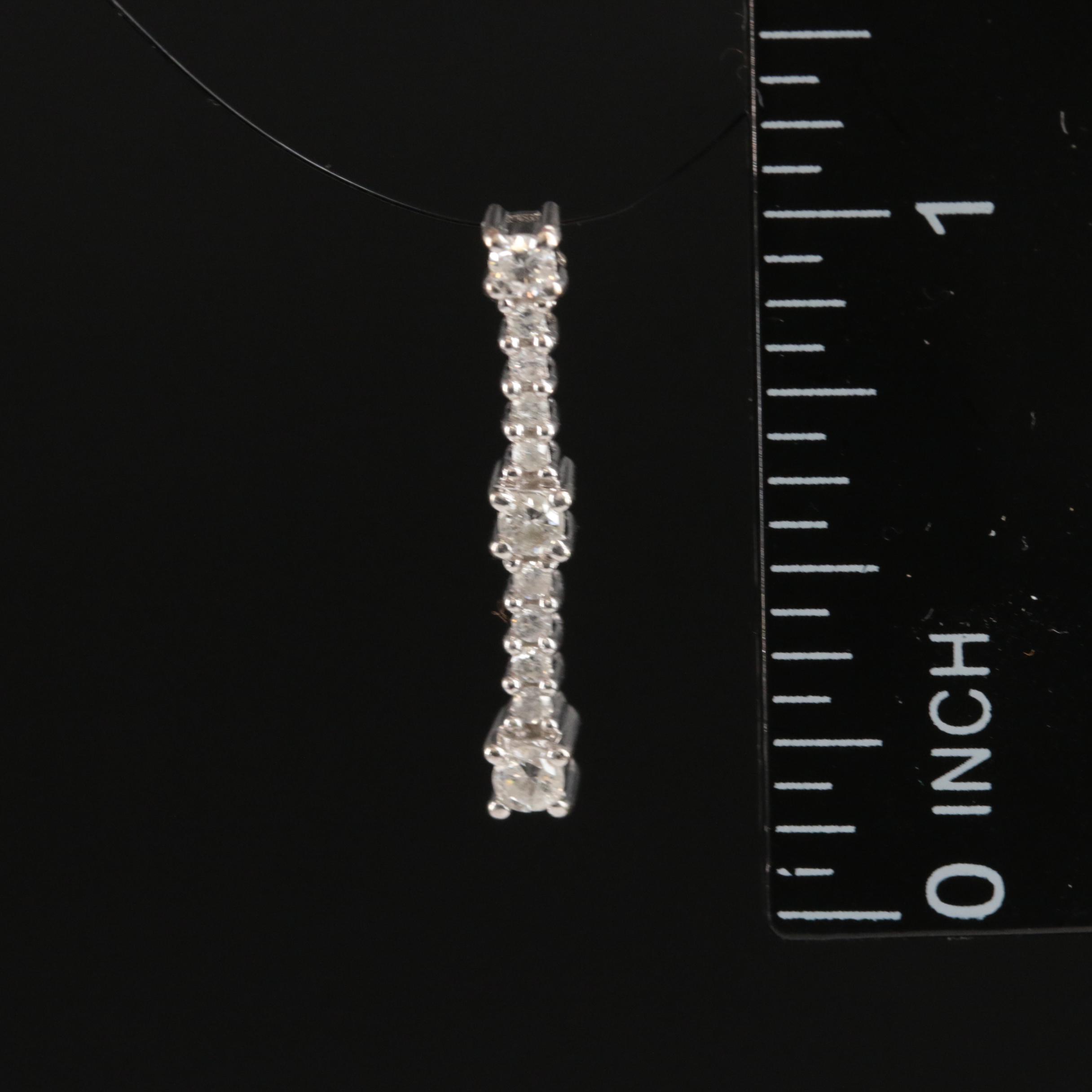 10K 0.24 CTW Diamond Slide Pendant