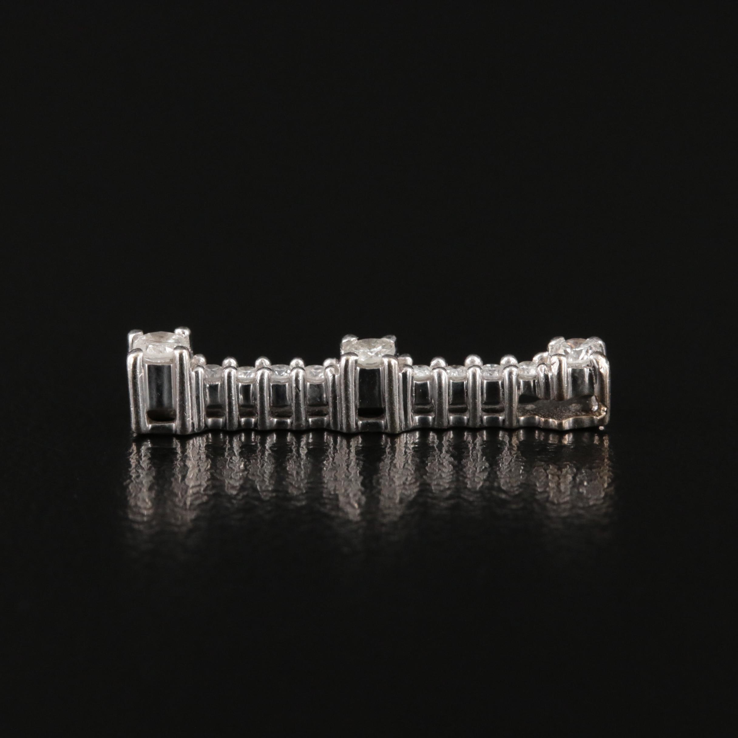 10K 0.24 CTW Diamond Slide Pendant