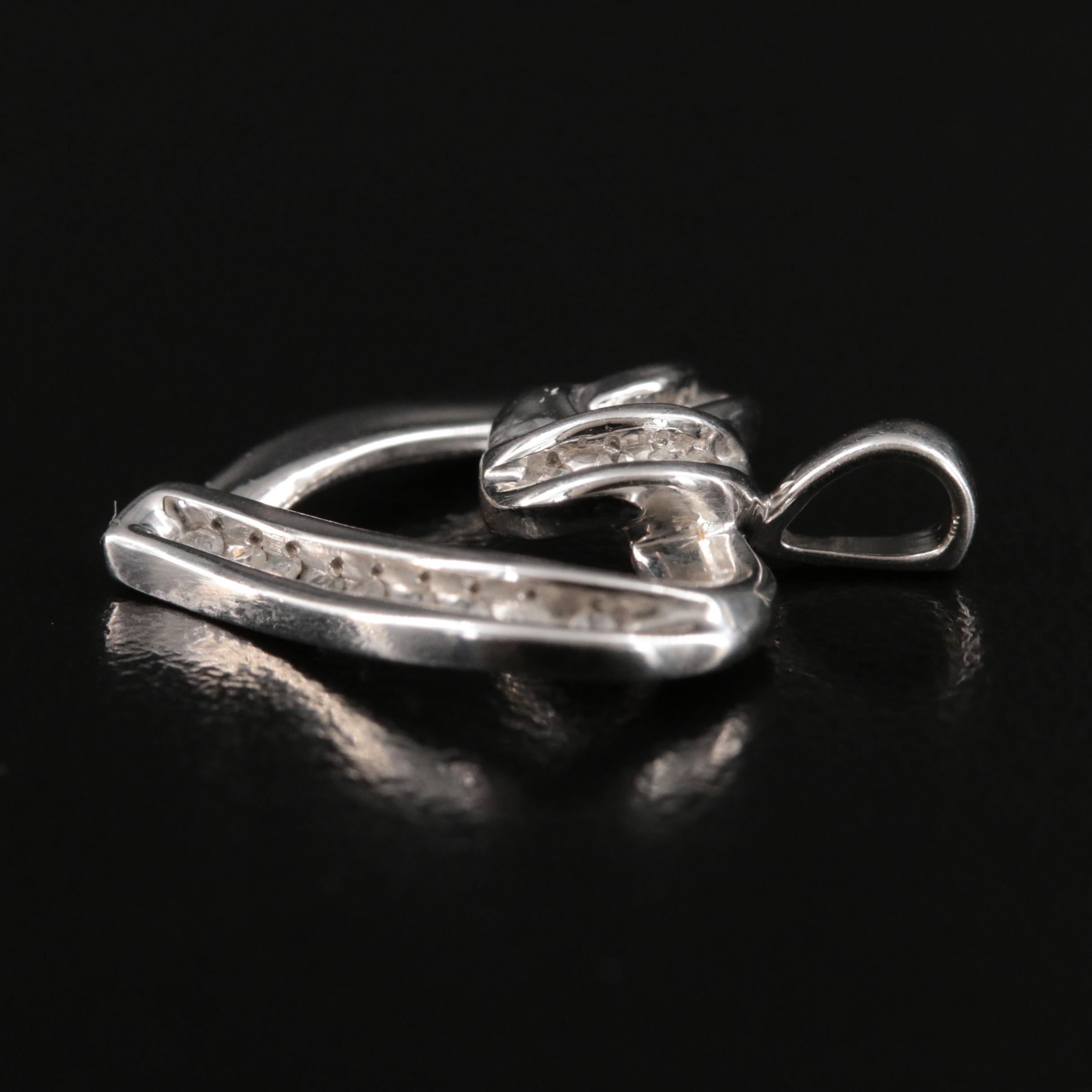 10K 0.17 CTW Diamond Heart Pendant