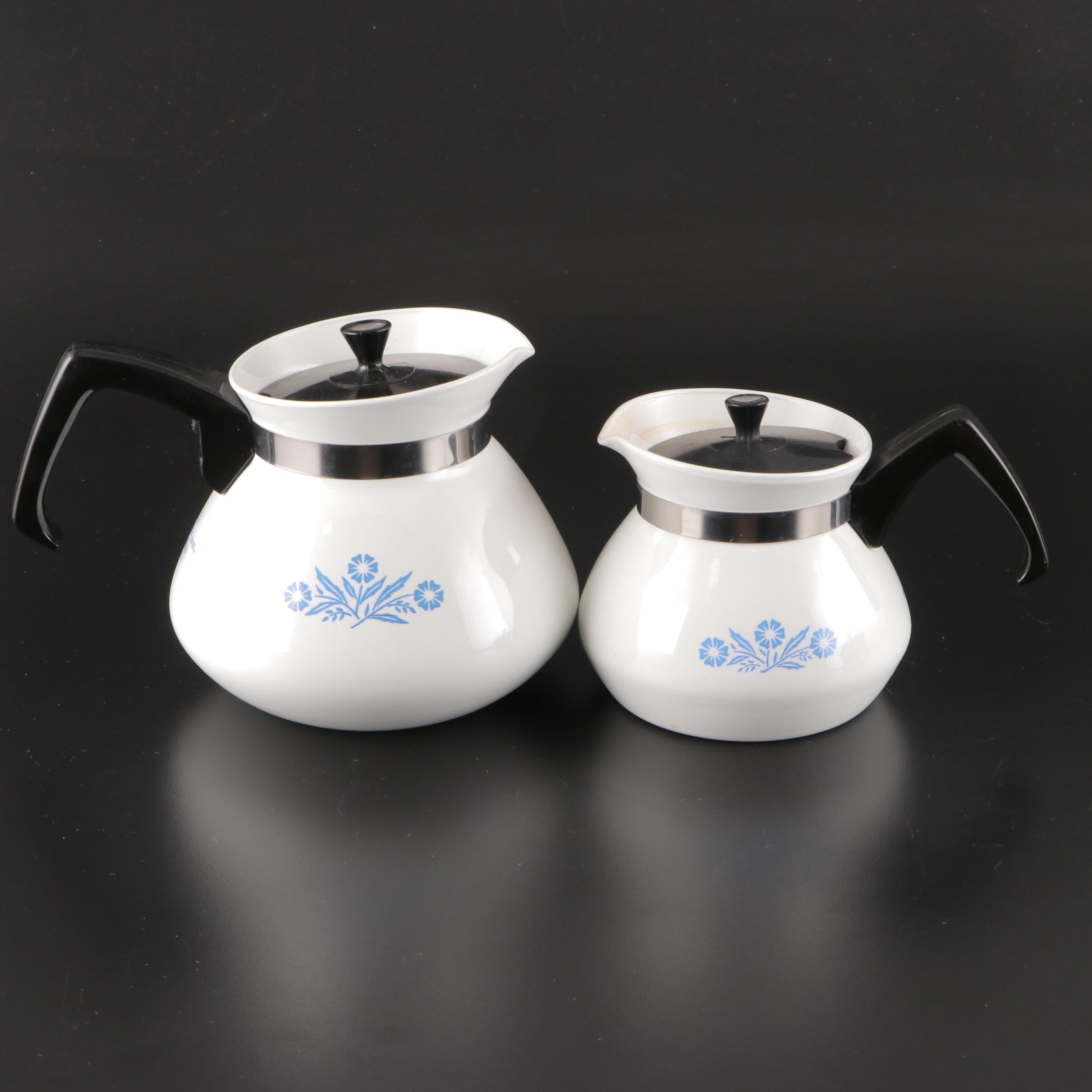 Pyrex "Butterprint" Refrigerator Dishes with Other Bakeware and Carafes