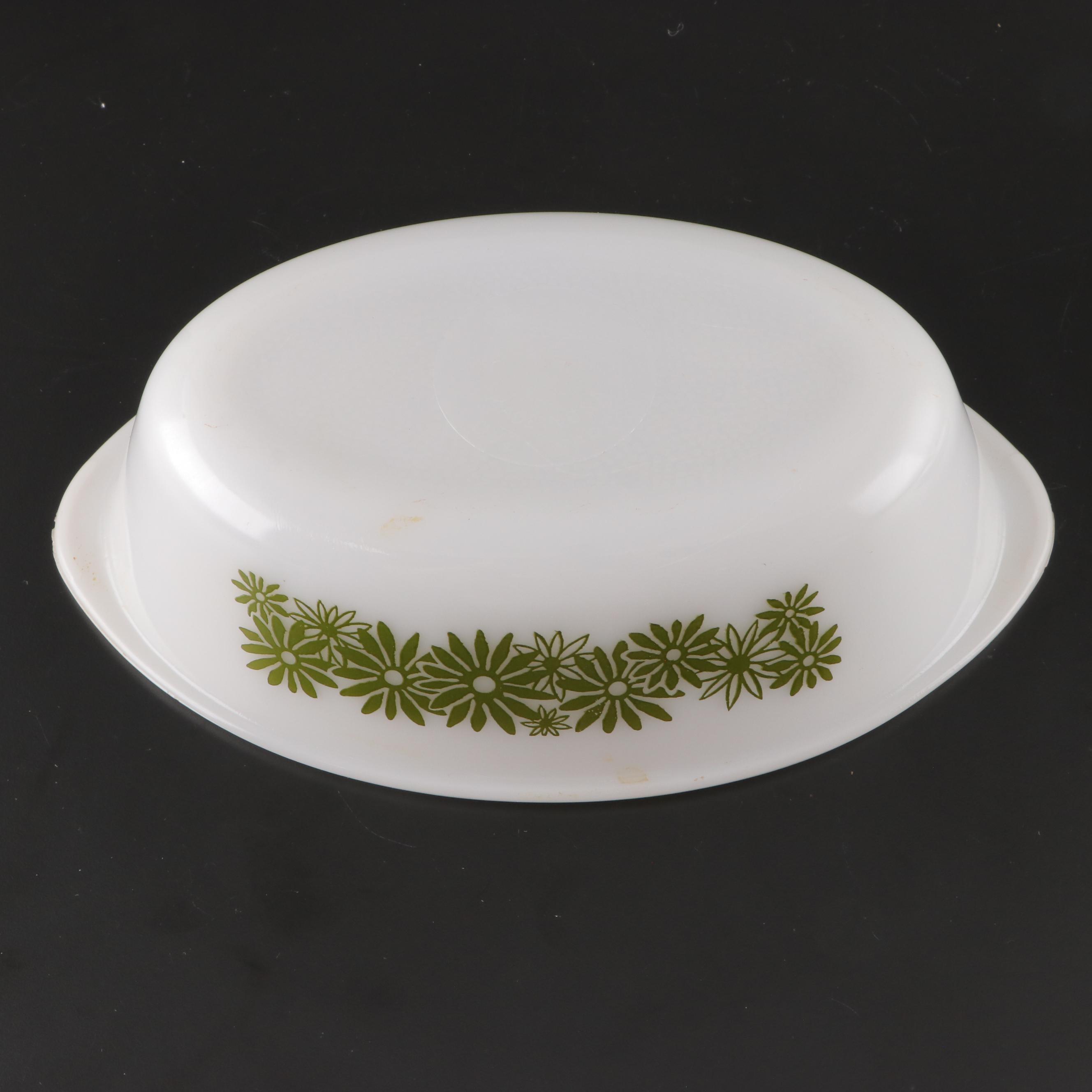 Pyrex "Butterprint" Refrigerator Dishes with Other Bakeware and Carafes