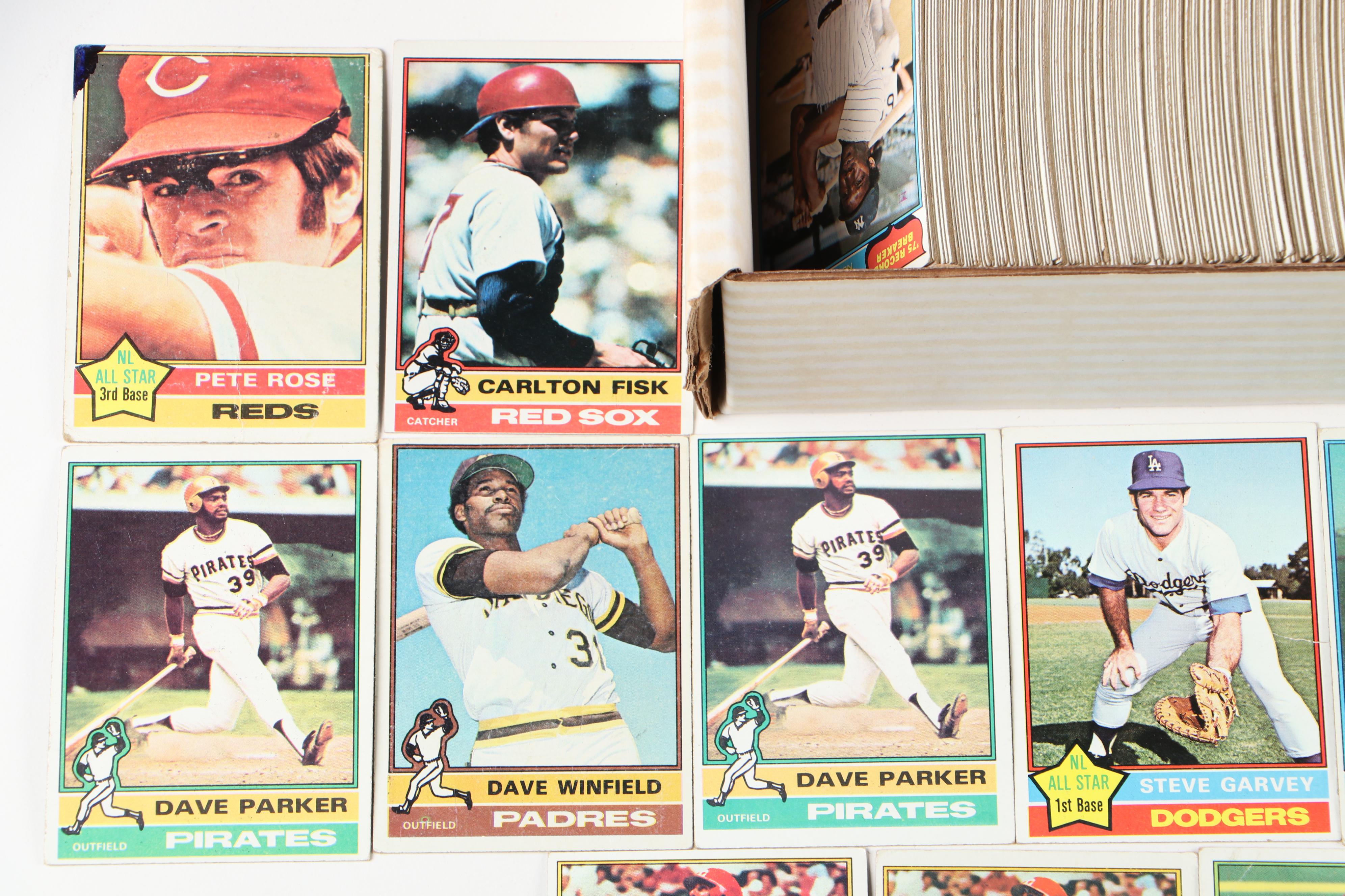 Topps Baseball Cards with Rose, Niekro, Jenkins, Santo and More, 1970s