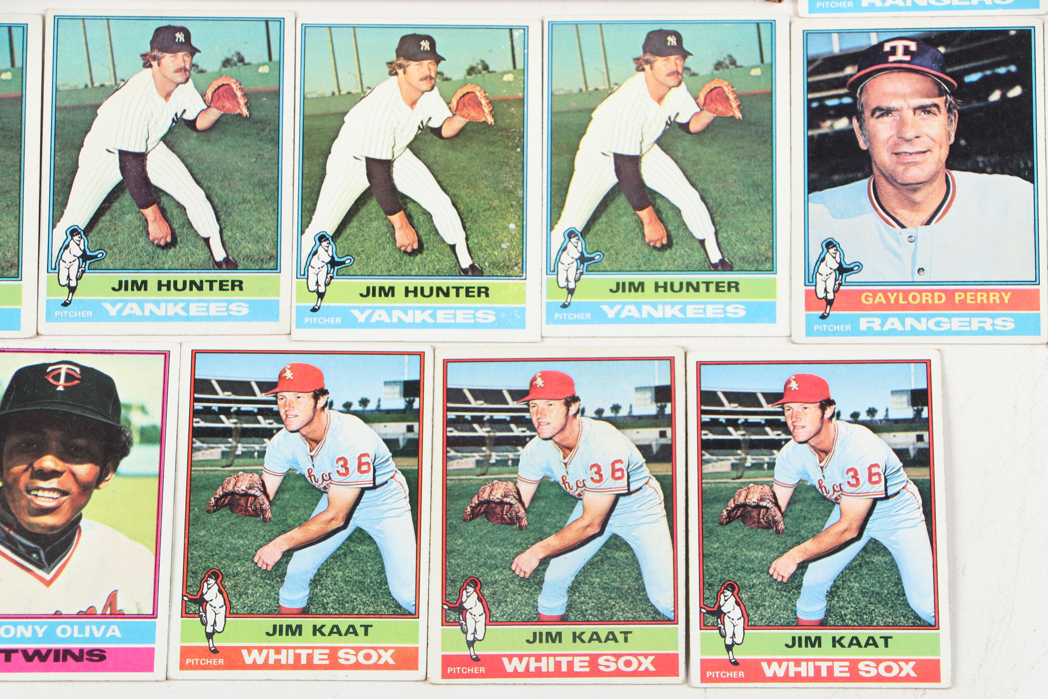 Topps Baseball Cards with Rose, Niekro, Jenkins, Santo and More, 1970s