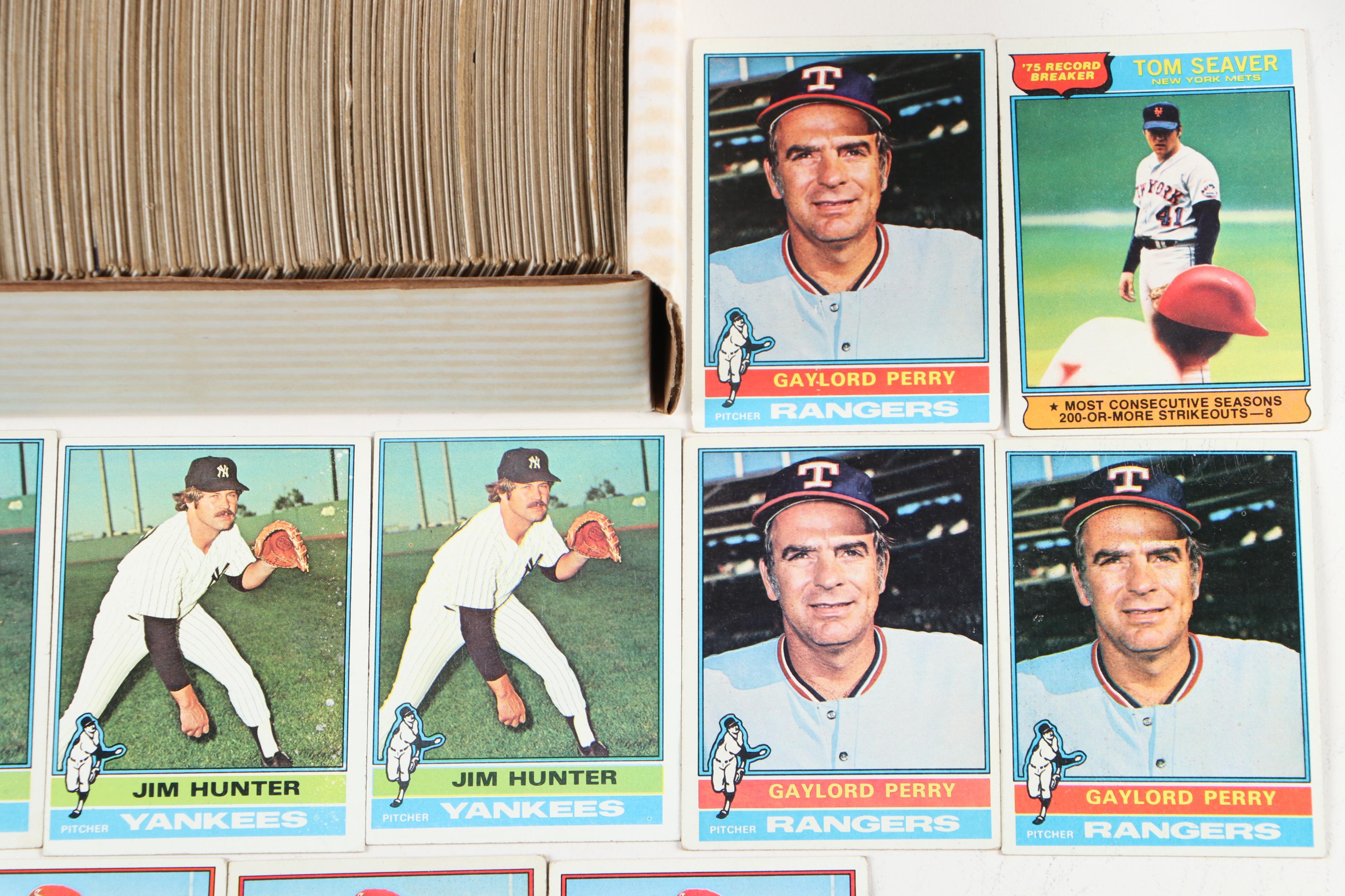 Topps Baseball Cards with Rose, Niekro, Jenkins, Santo and More, 1970s