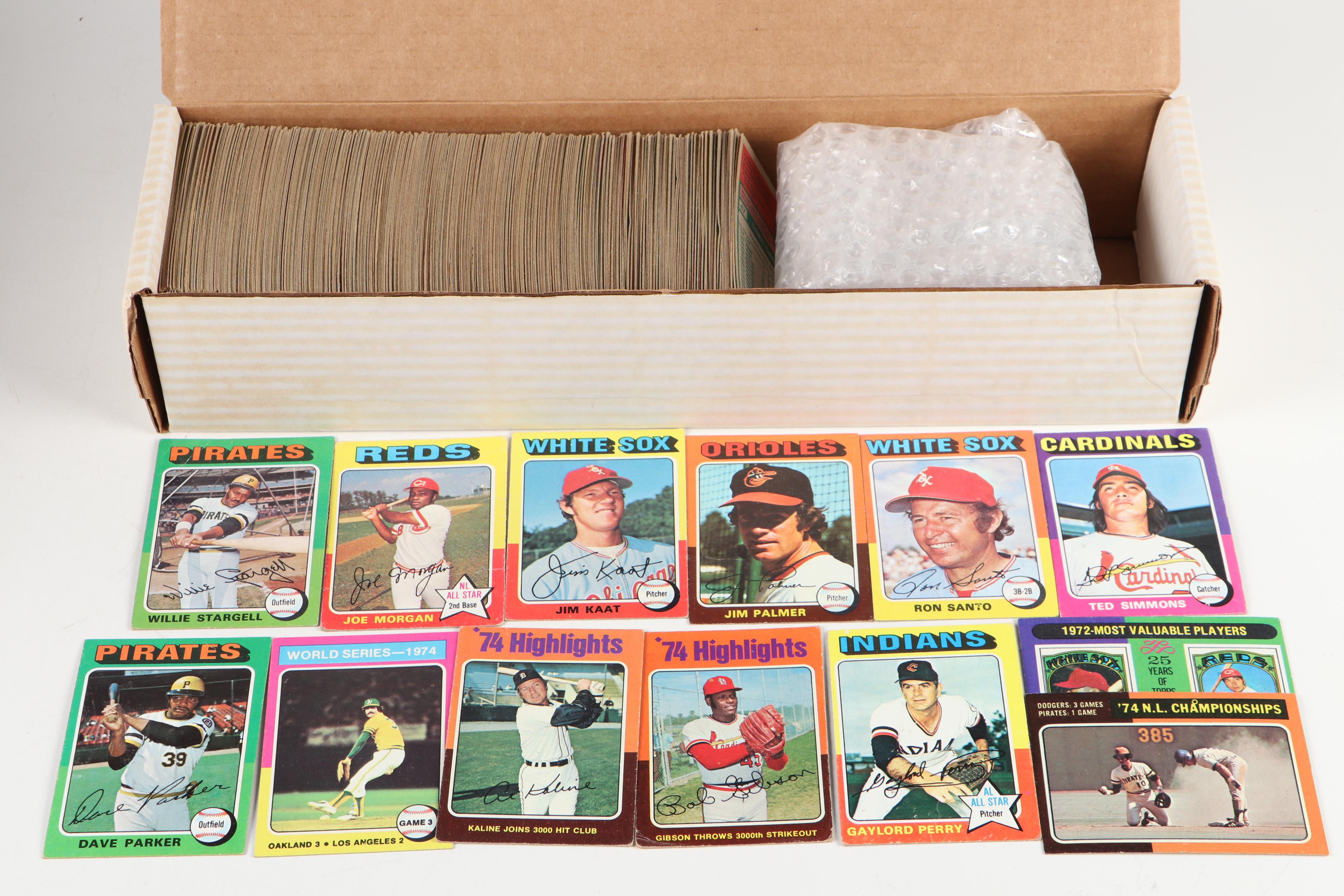 Topps Baseball Cards with Rose, Niekro, Jenkins, Santo and More, 1970s