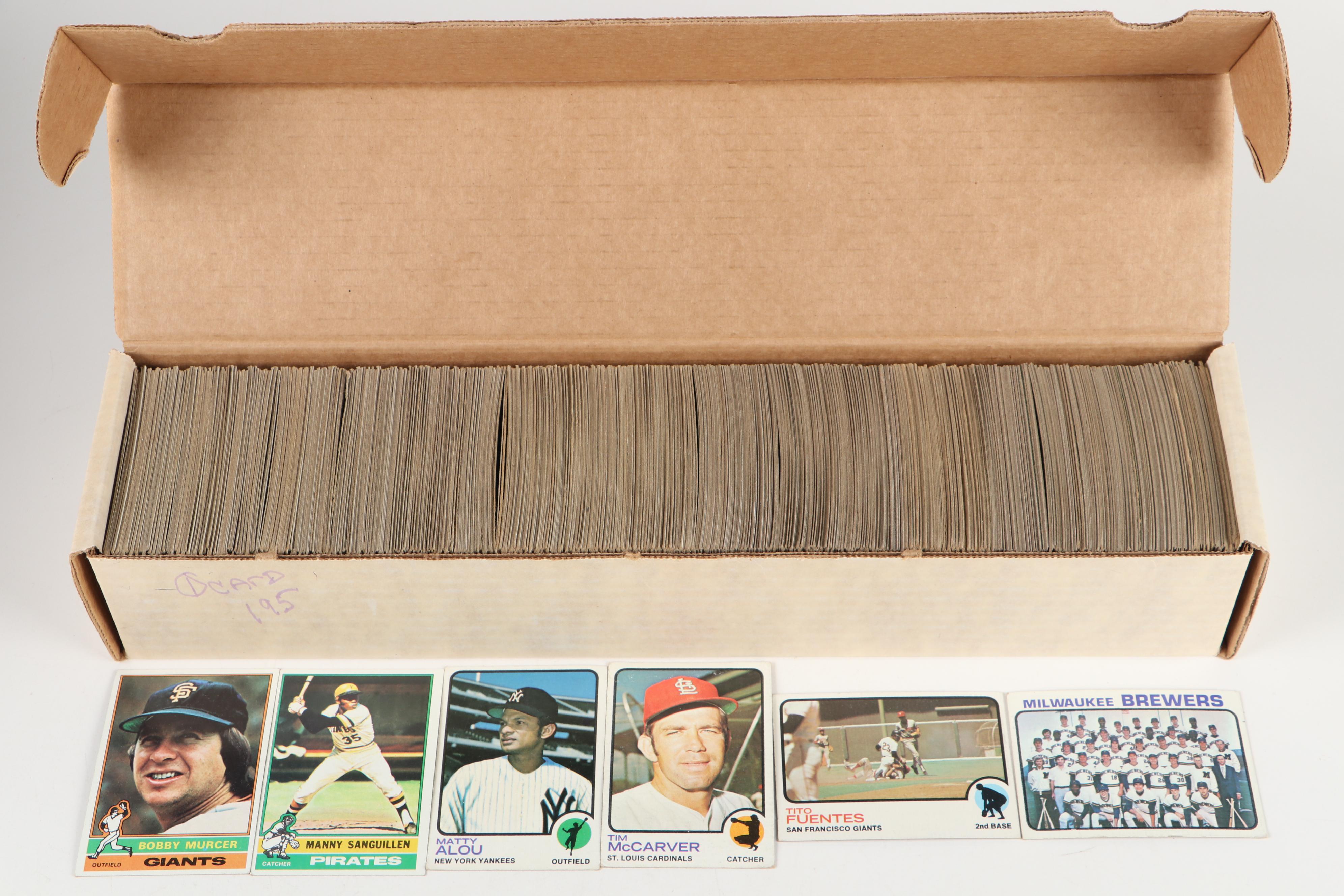 Topps Baseball Cards with Rose, Niekro, Jenkins, Santo and More, 1970s