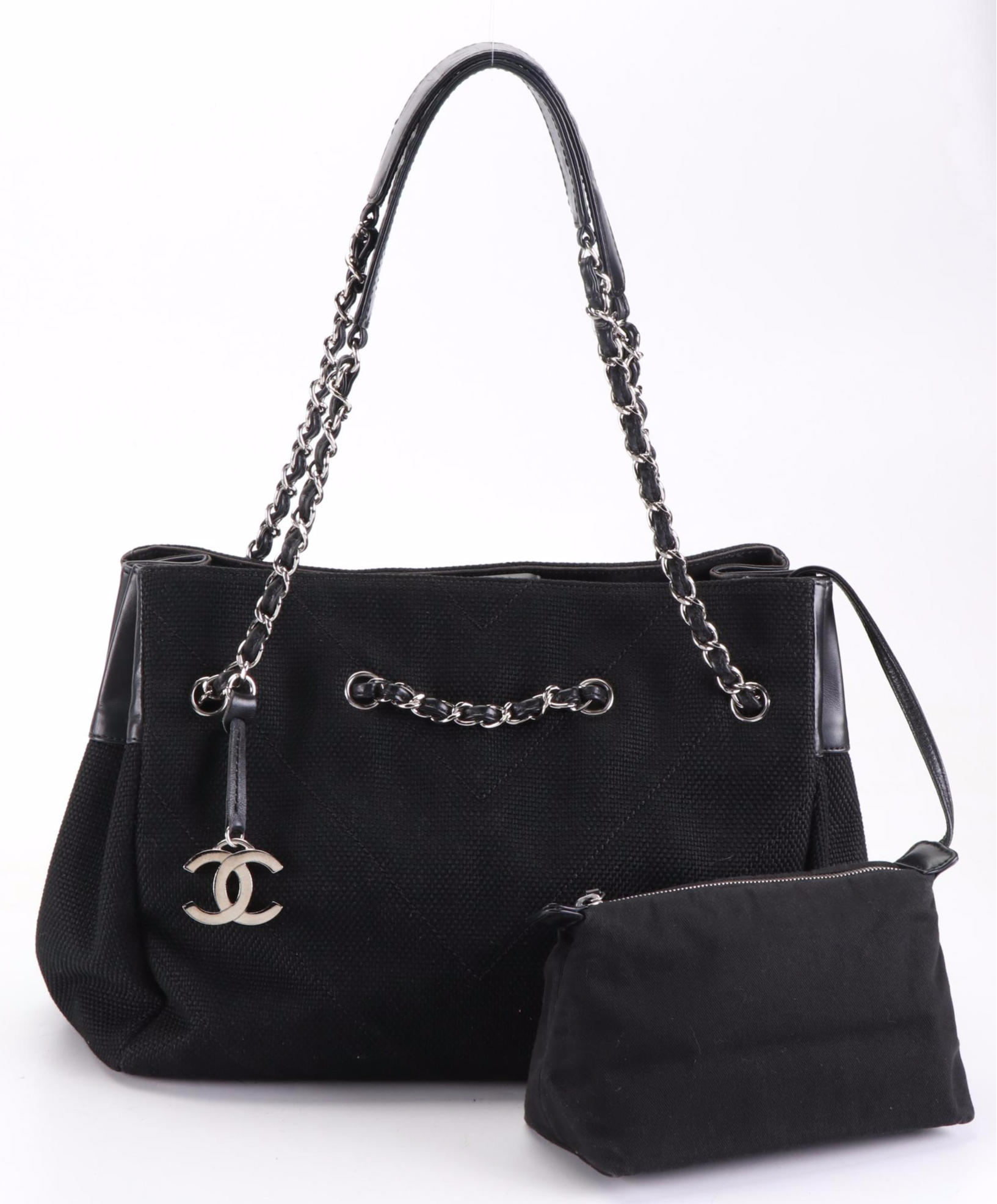 Chanel Canvas and Leather Chain Tote