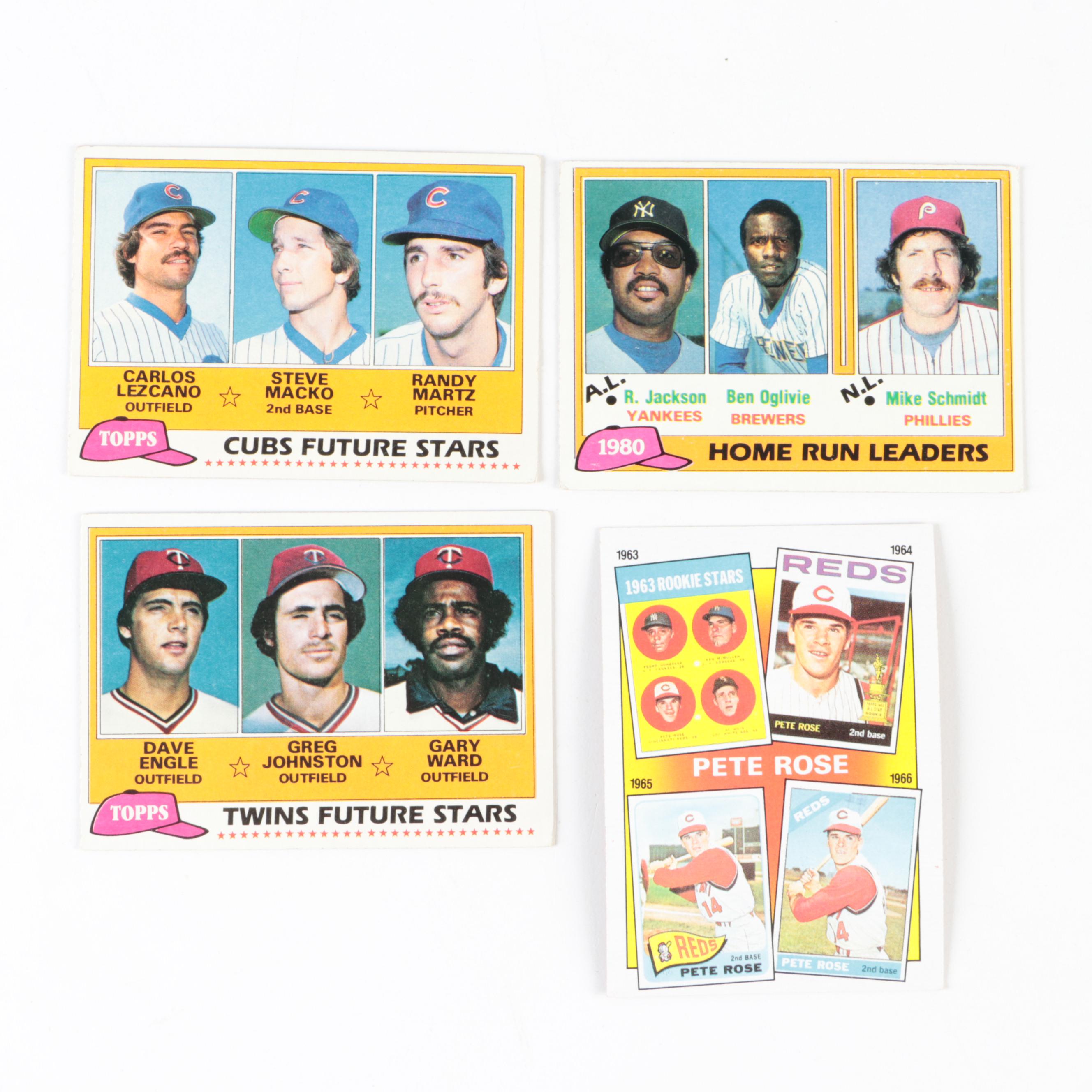 Topps Baseball Cards with Rodriguez Rookie, Schmidt, Rose, More, 1980s–1990s