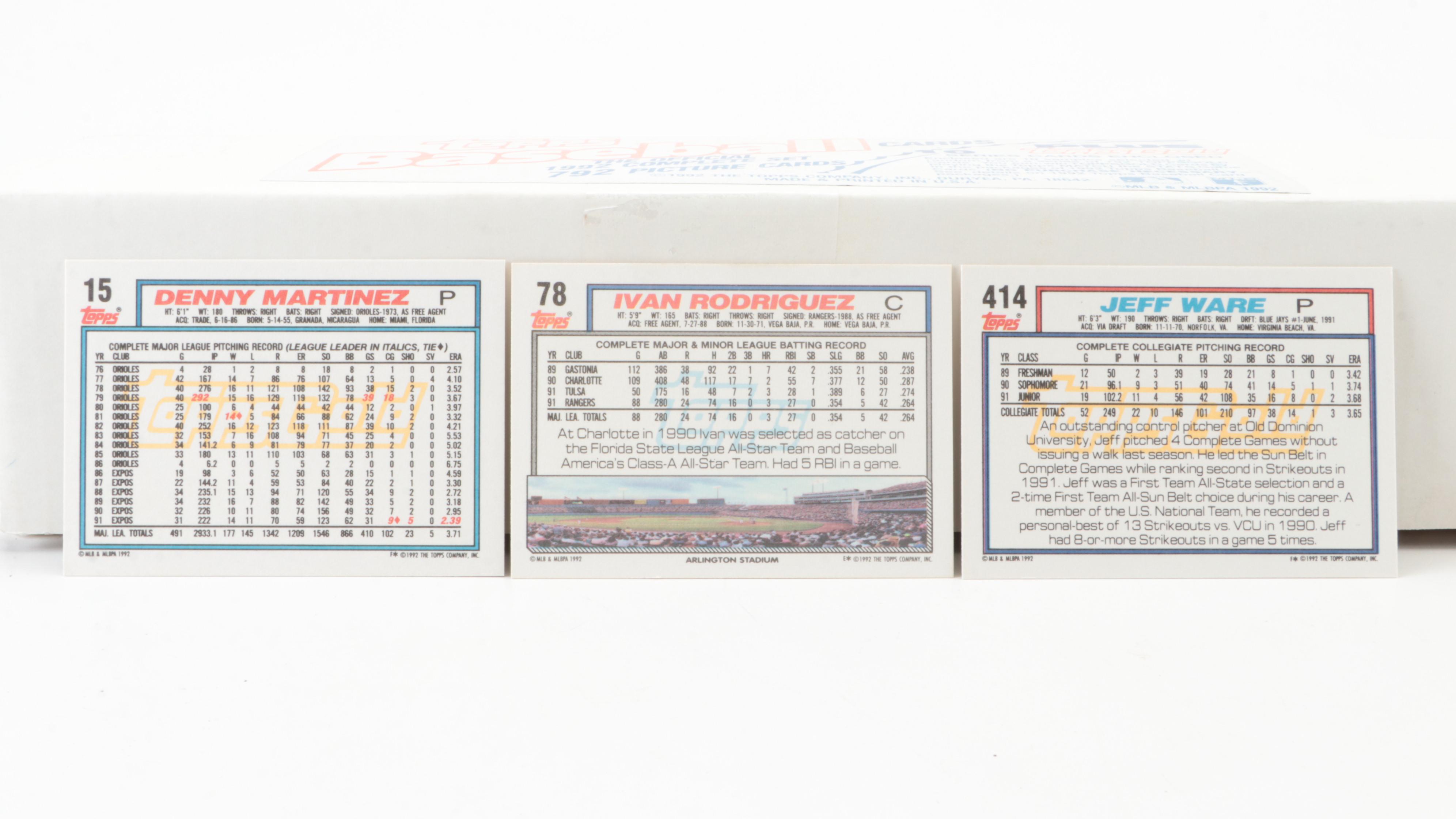 Topps Baseball Cards with Rodriguez Rookie, Schmidt, Rose, More, 1980s–1990s