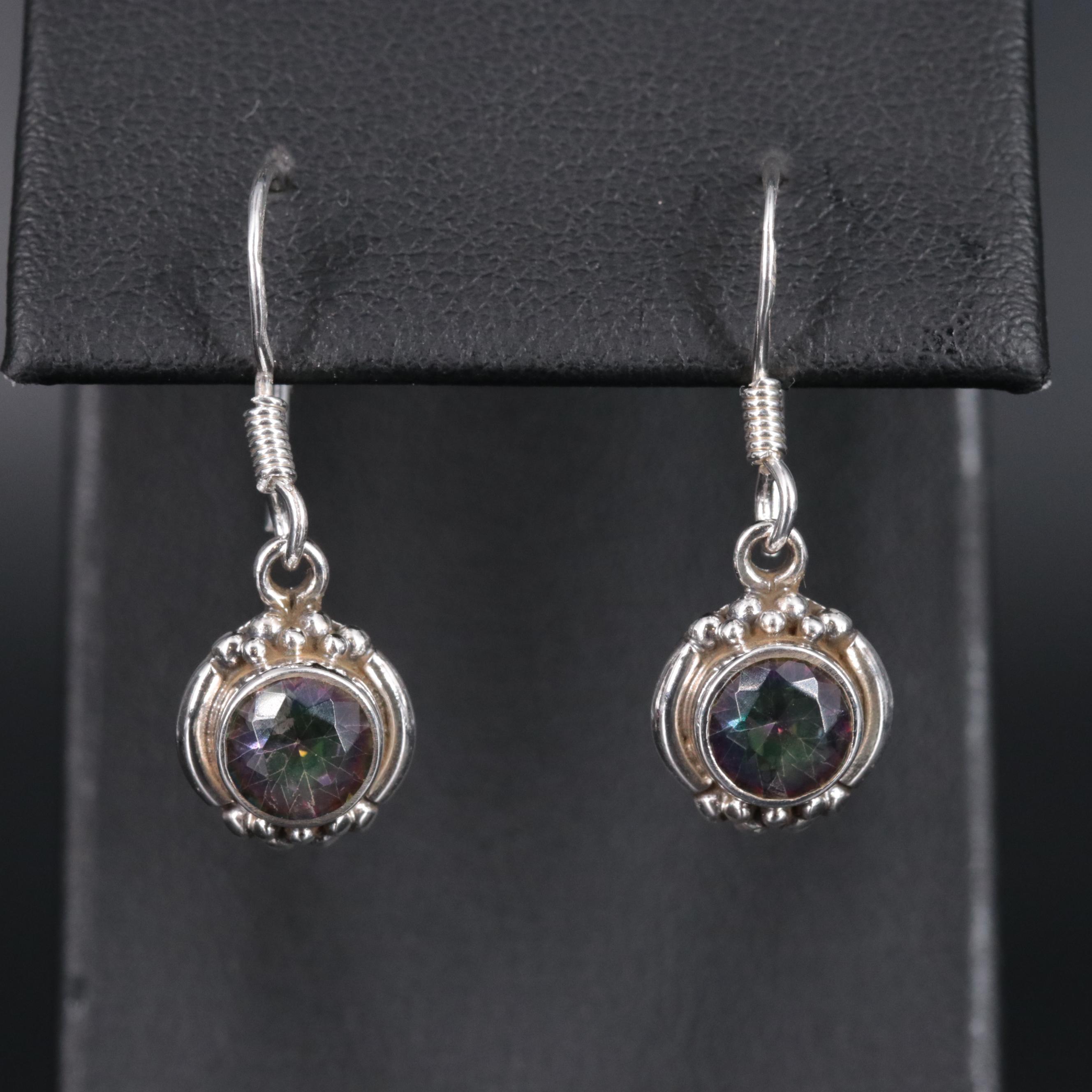 Sterling Silver Topaz Earrings