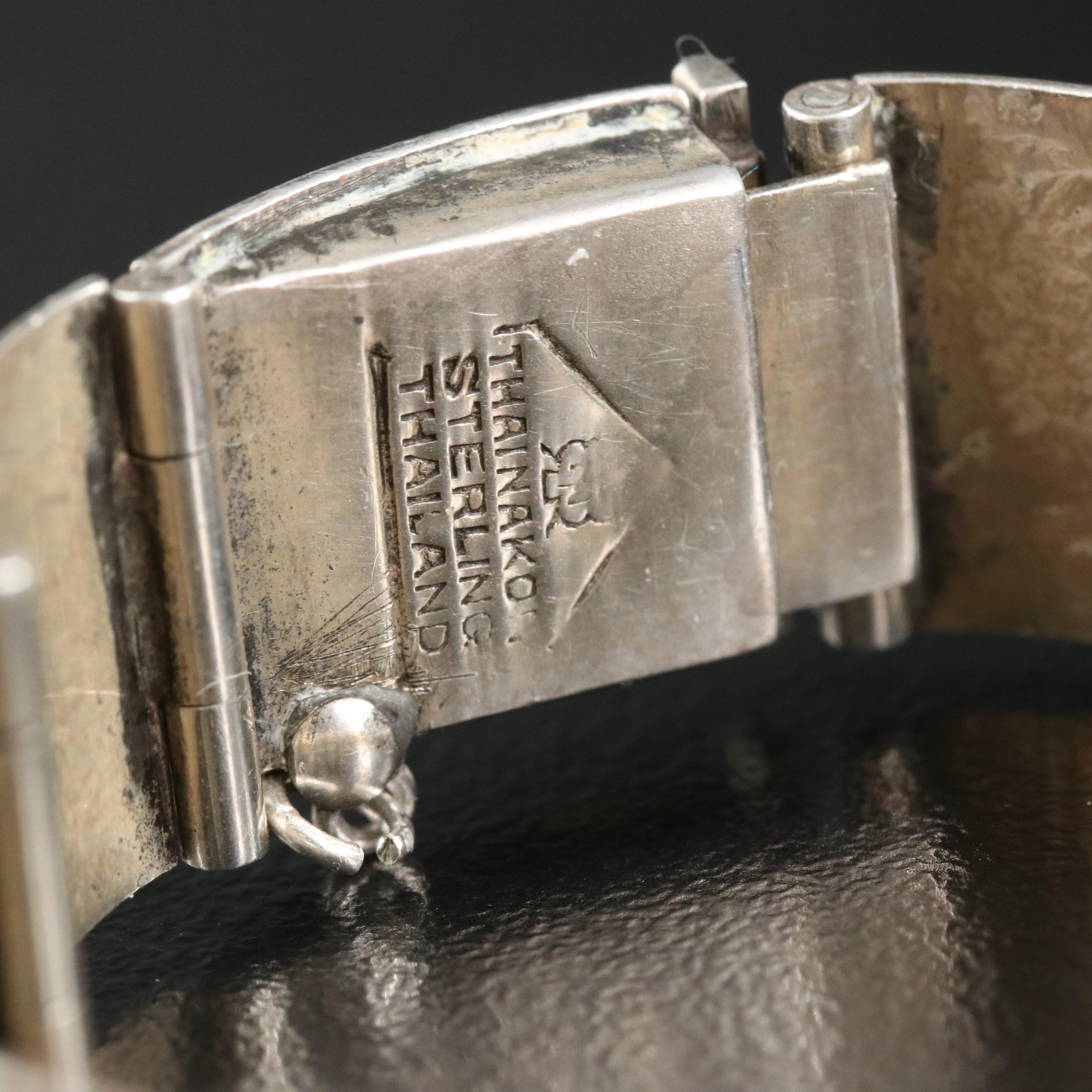 Sterling Thai Dancer Panel Bracelet