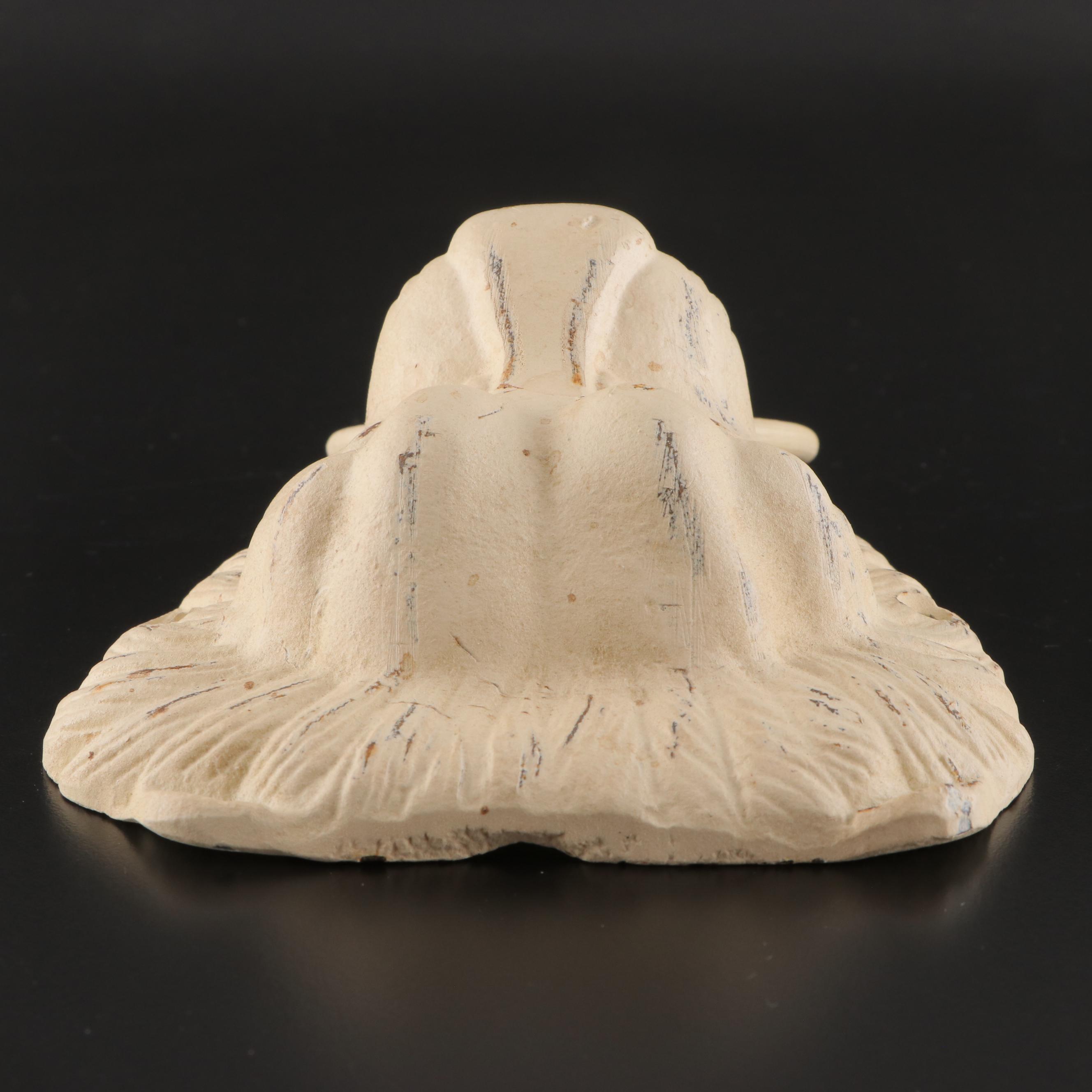 White-Painted Cast Iron Lion's Head Door Knocker