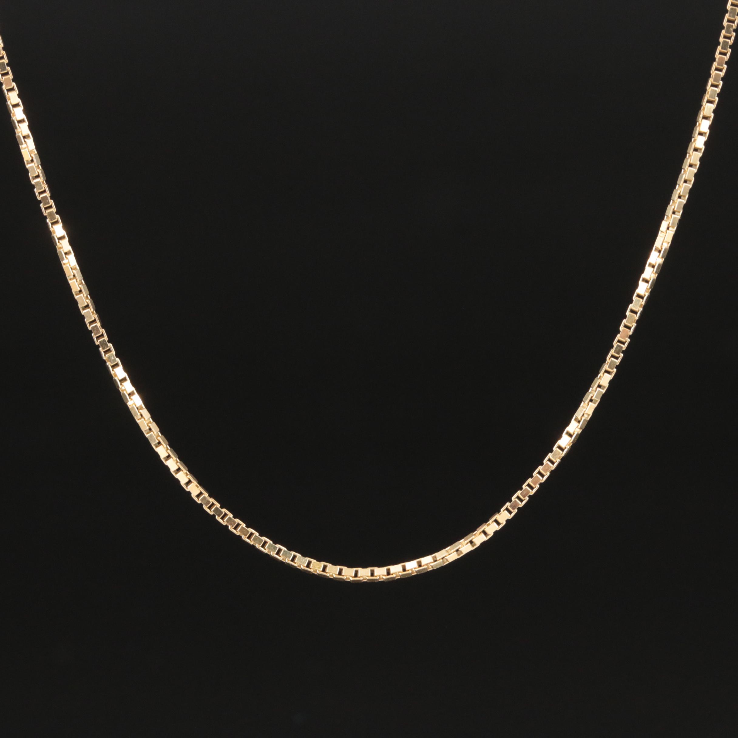 14K Box Chain Necklace