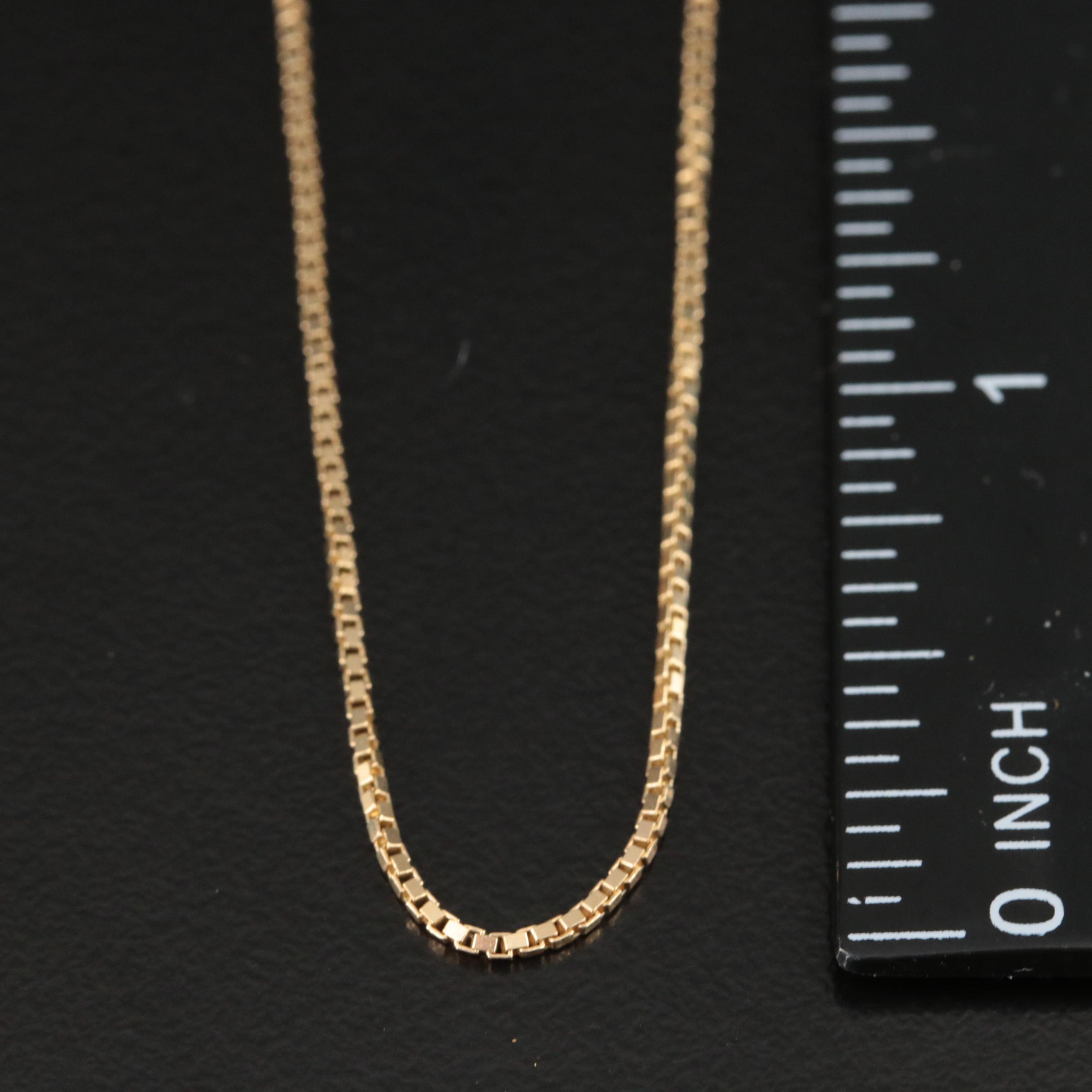 14K Box Chain Necklace