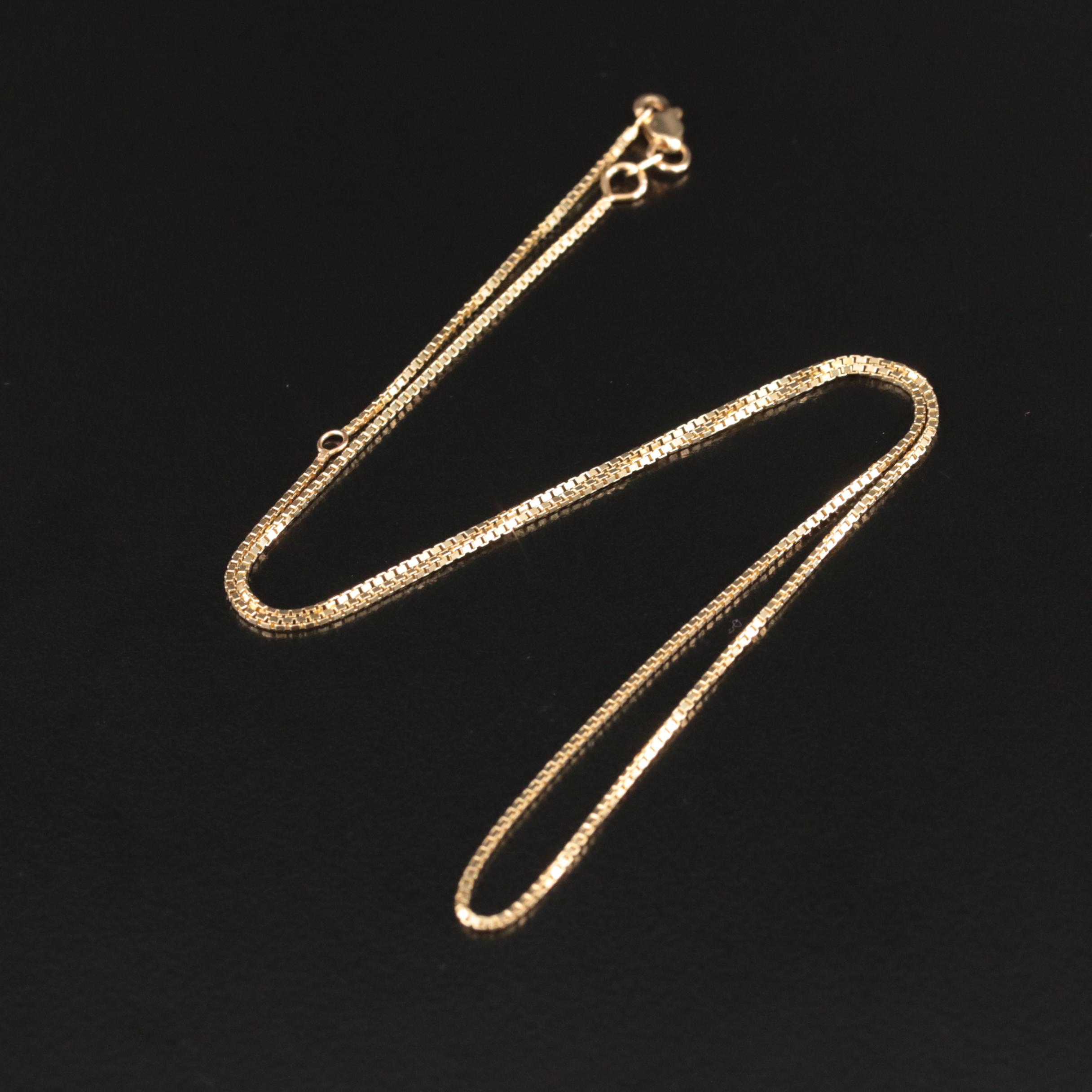 14K Box Chain Necklace