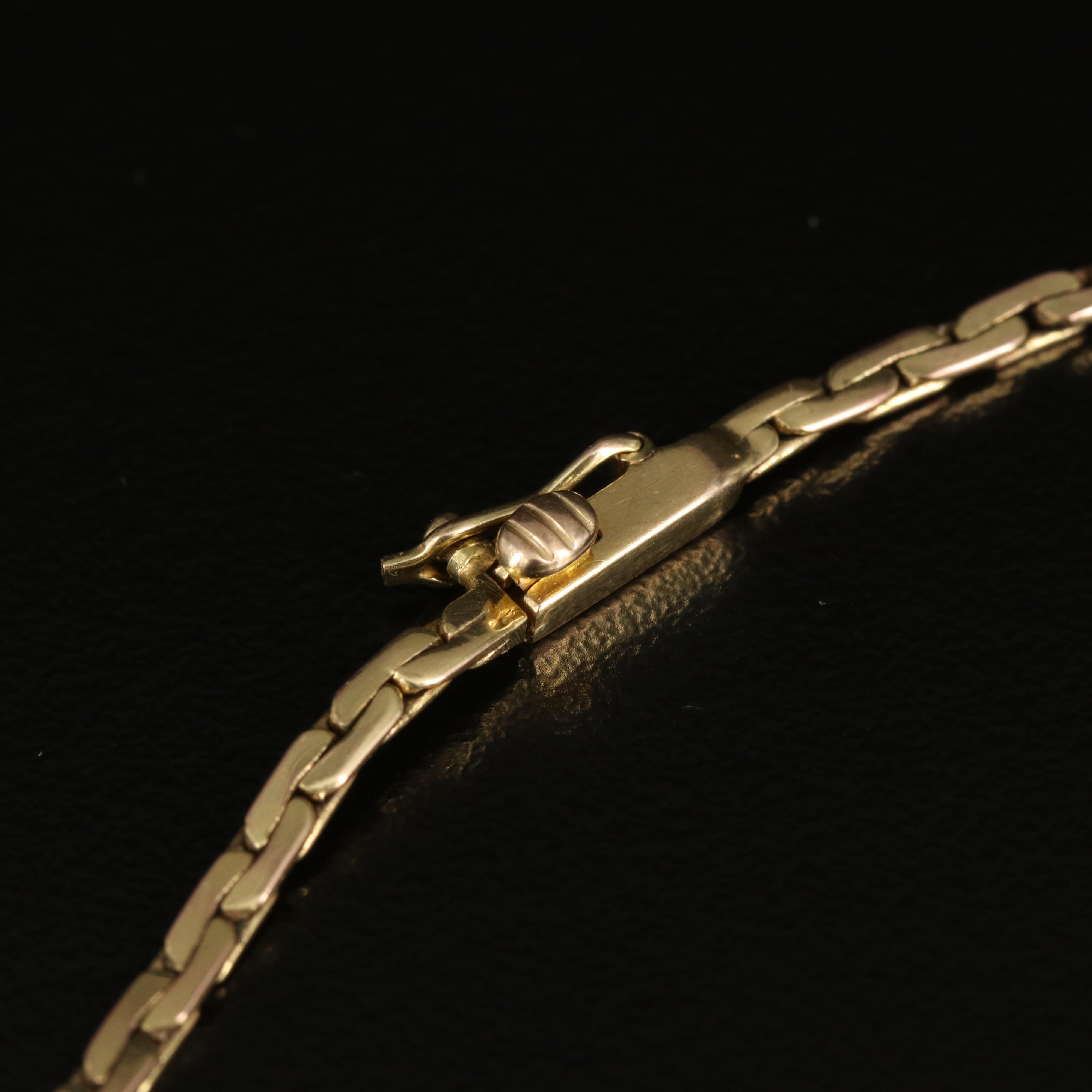 Vintage 8K Pearl and Diamond Chevron Necklace