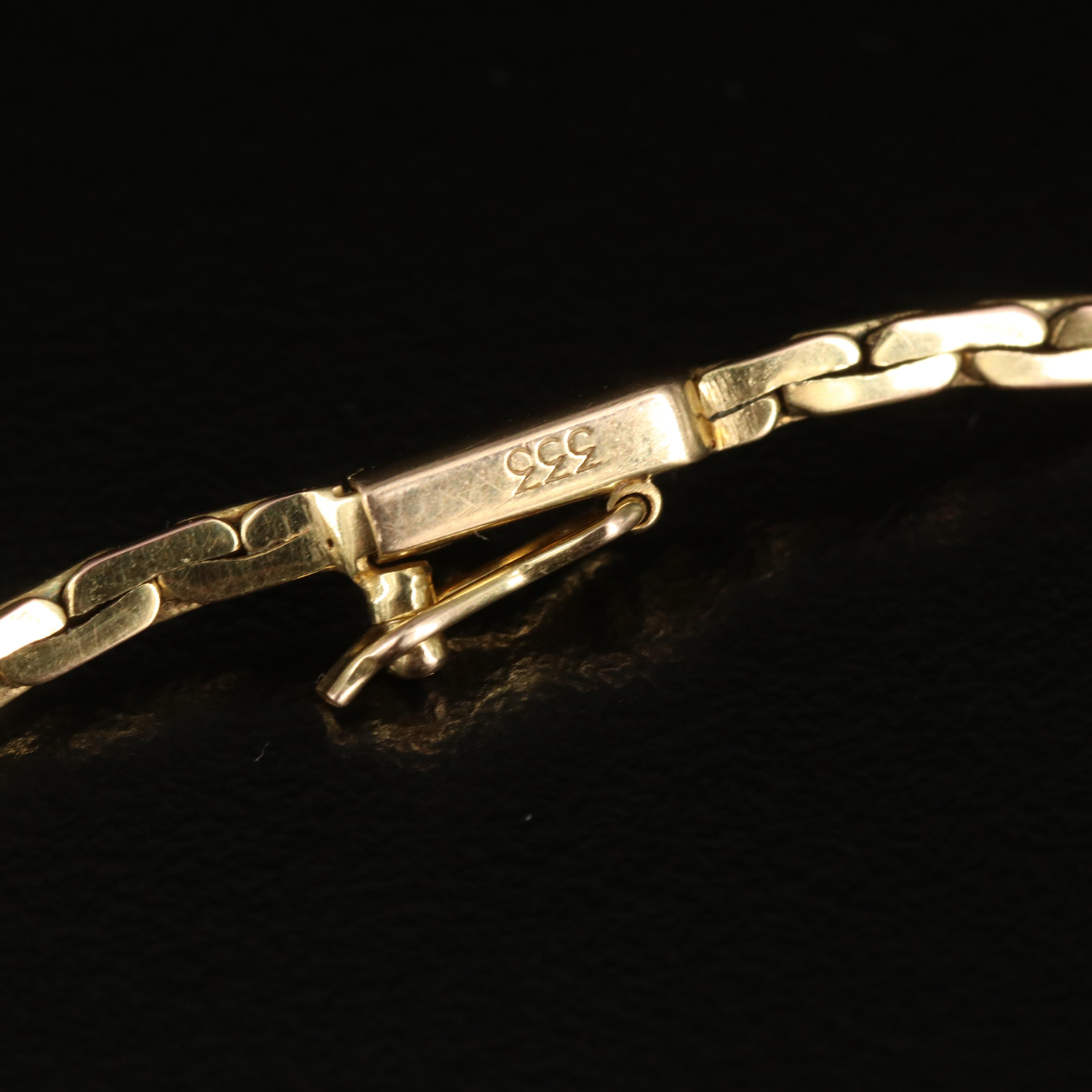 Vintage 8K Pearl and Diamond Chevron Necklace