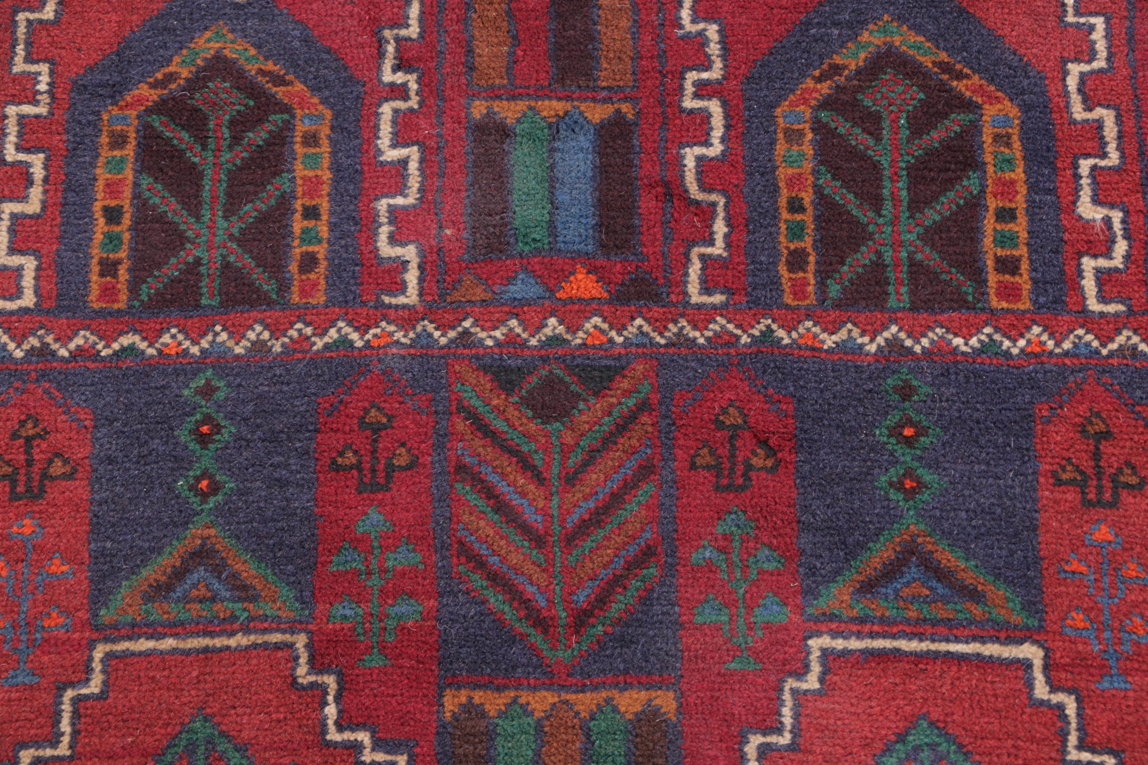 2'9 x 4'6 Hand-Knotted Afghan Baluch Accent Rug