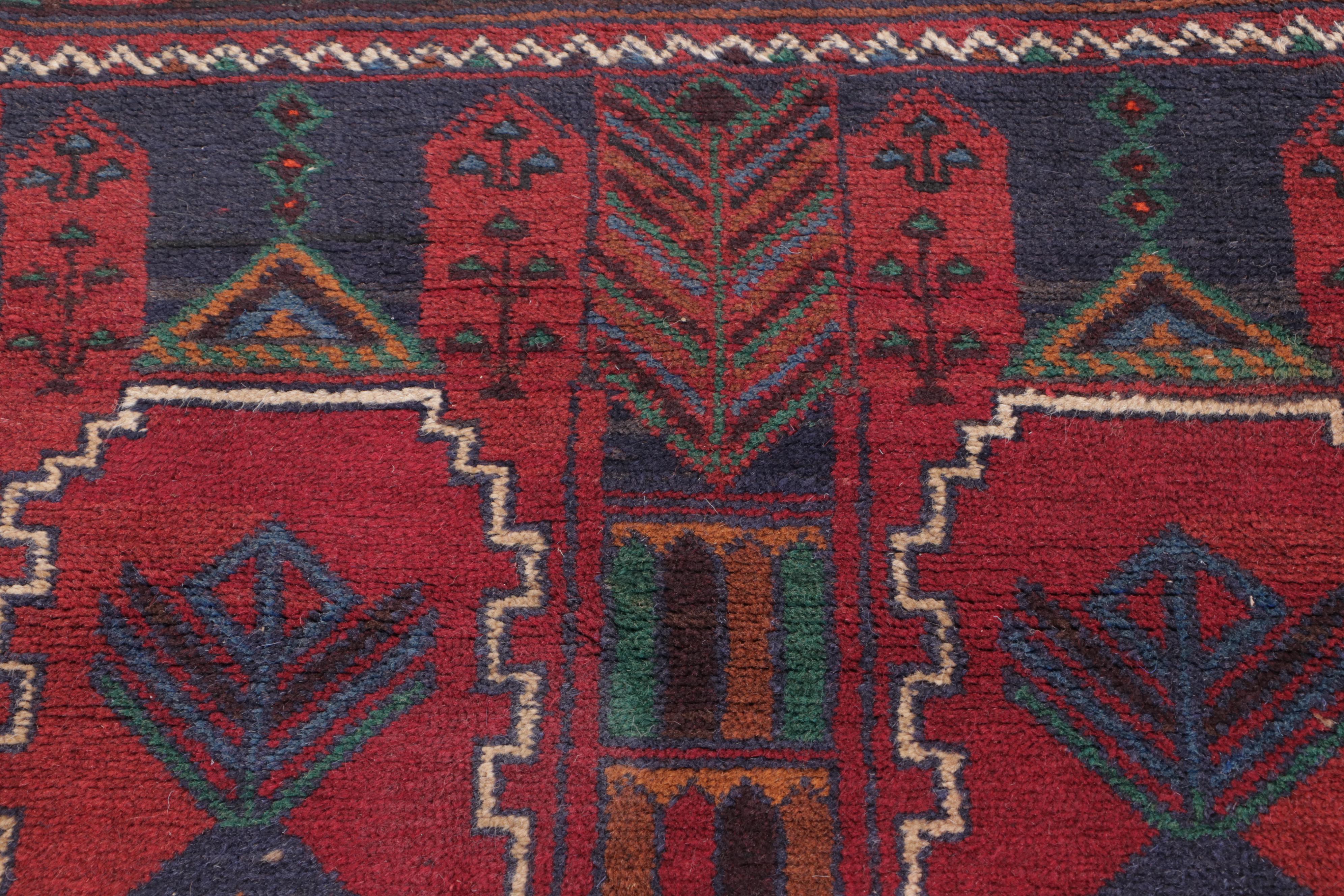 2'9 x 4'6 Hand-Knotted Afghan Baluch Accent Rug
