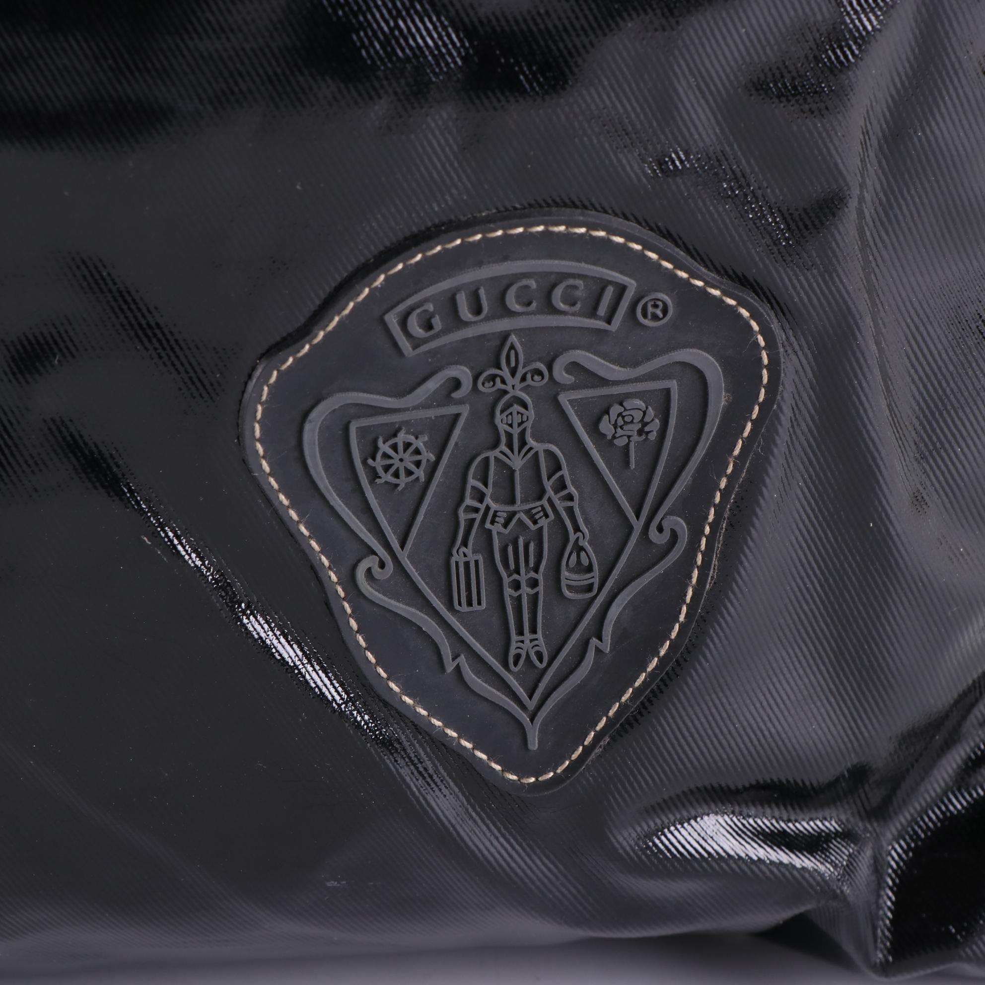 Gucci Hysteria Zip Top Tote in High Shine and Leather