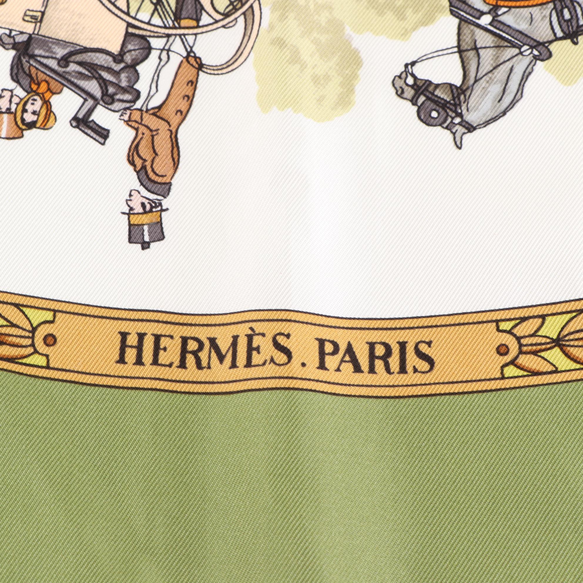 Hermès "La Promenade de Longchamps" Scarf 90 in Silk Twill