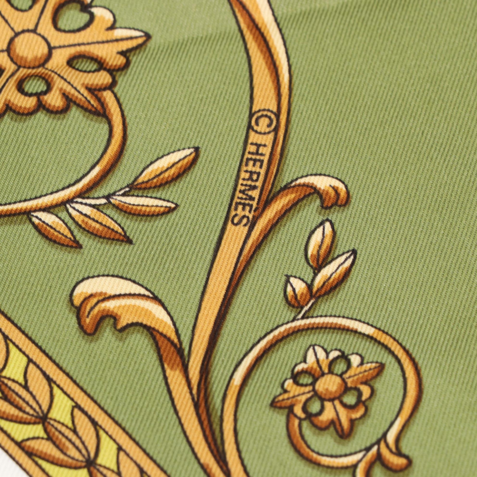 Hermès "La Promenade de Longchamps" Scarf 90 in Silk Twill