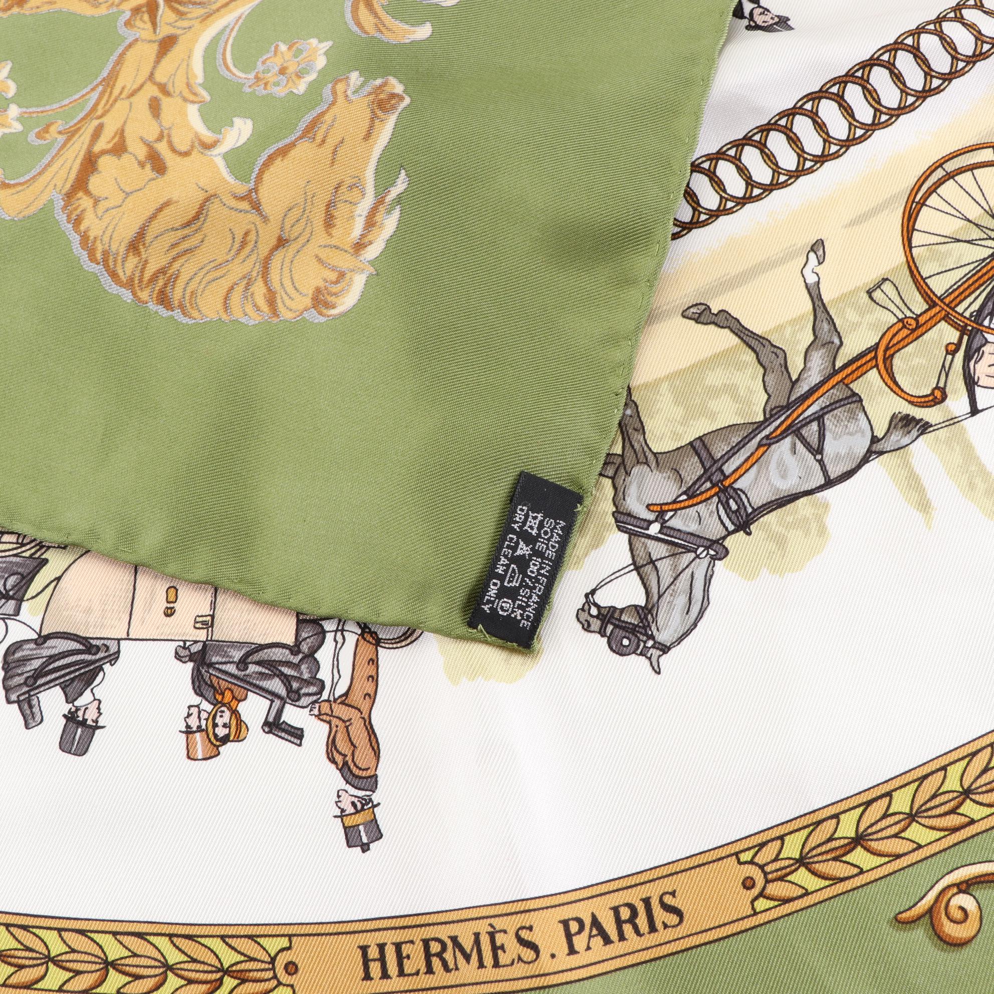 Hermès "La Promenade de Longchamps" Scarf 90 in Silk Twill