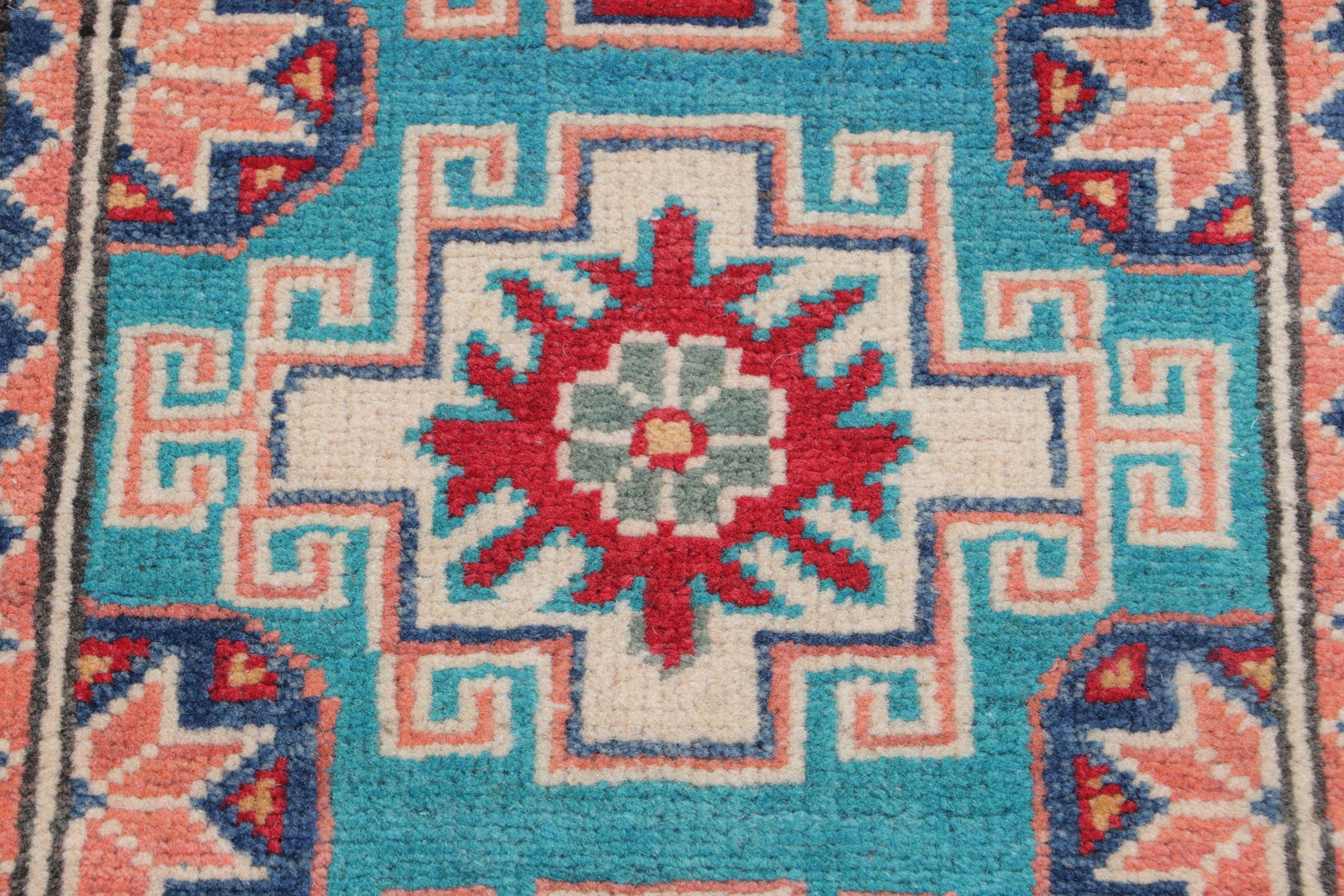 2'1 x 6'4 Hand-Knotted Pakistani Kazak Carpet Runner
