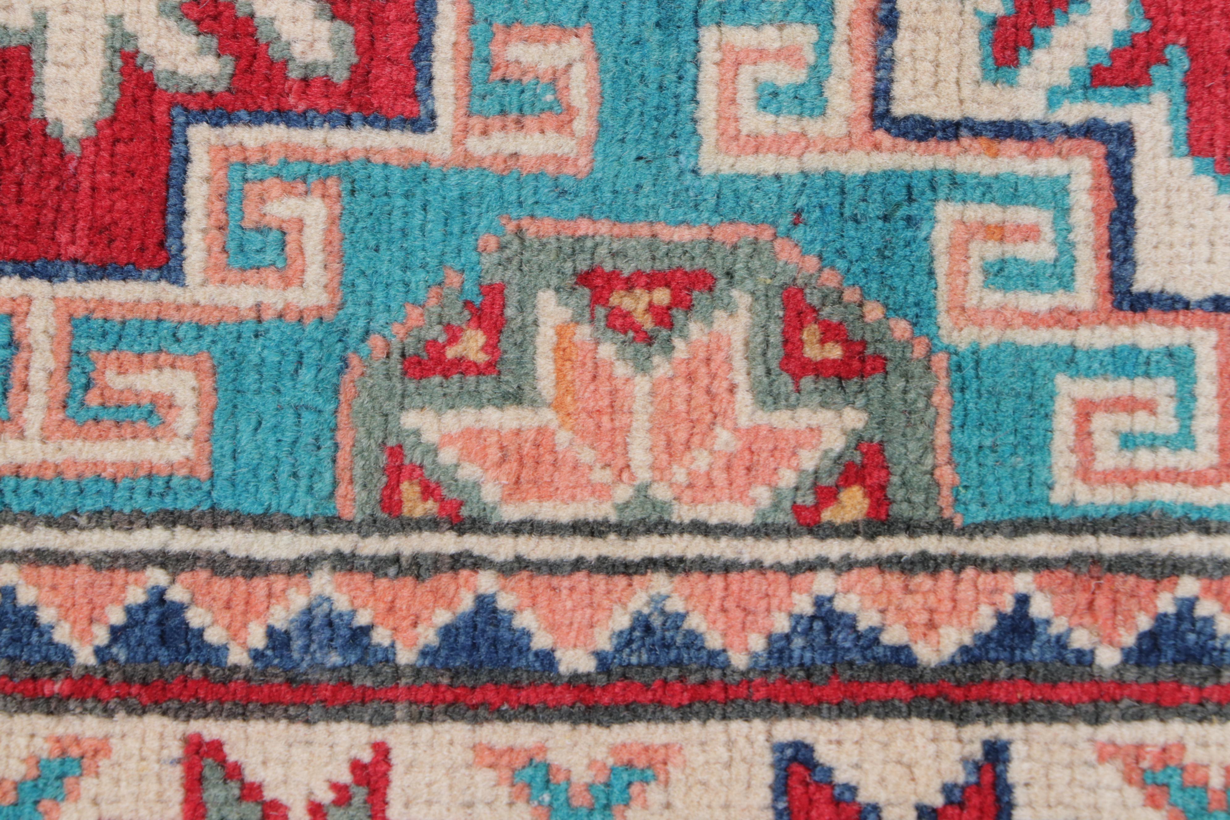 2'1 x 6'4 Hand-Knotted Pakistani Kazak Carpet Runner