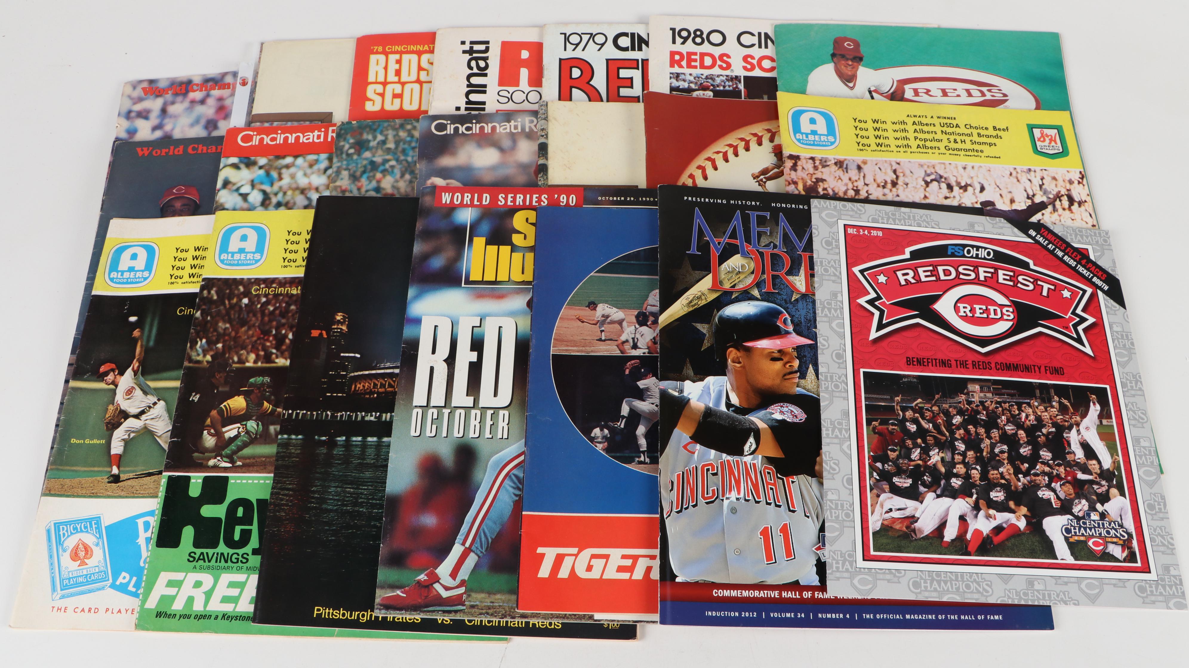 Cincinnati Reds '75 W.S. Pennant, Score Cards, Team Photos, Cards and More