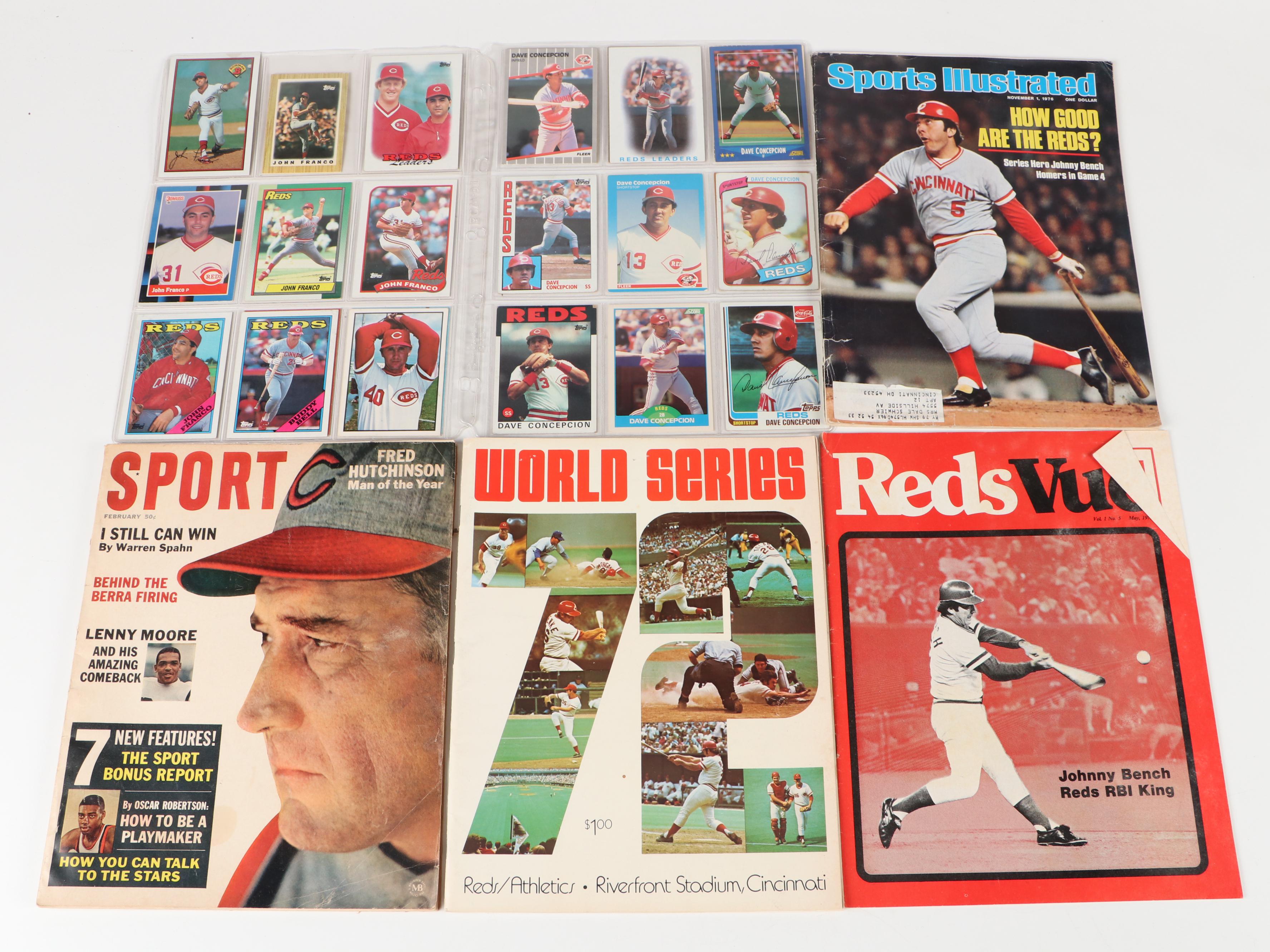 Cincinnati Reds '75 W.S. Pennant, Score Cards, Team Photos, Cards and More