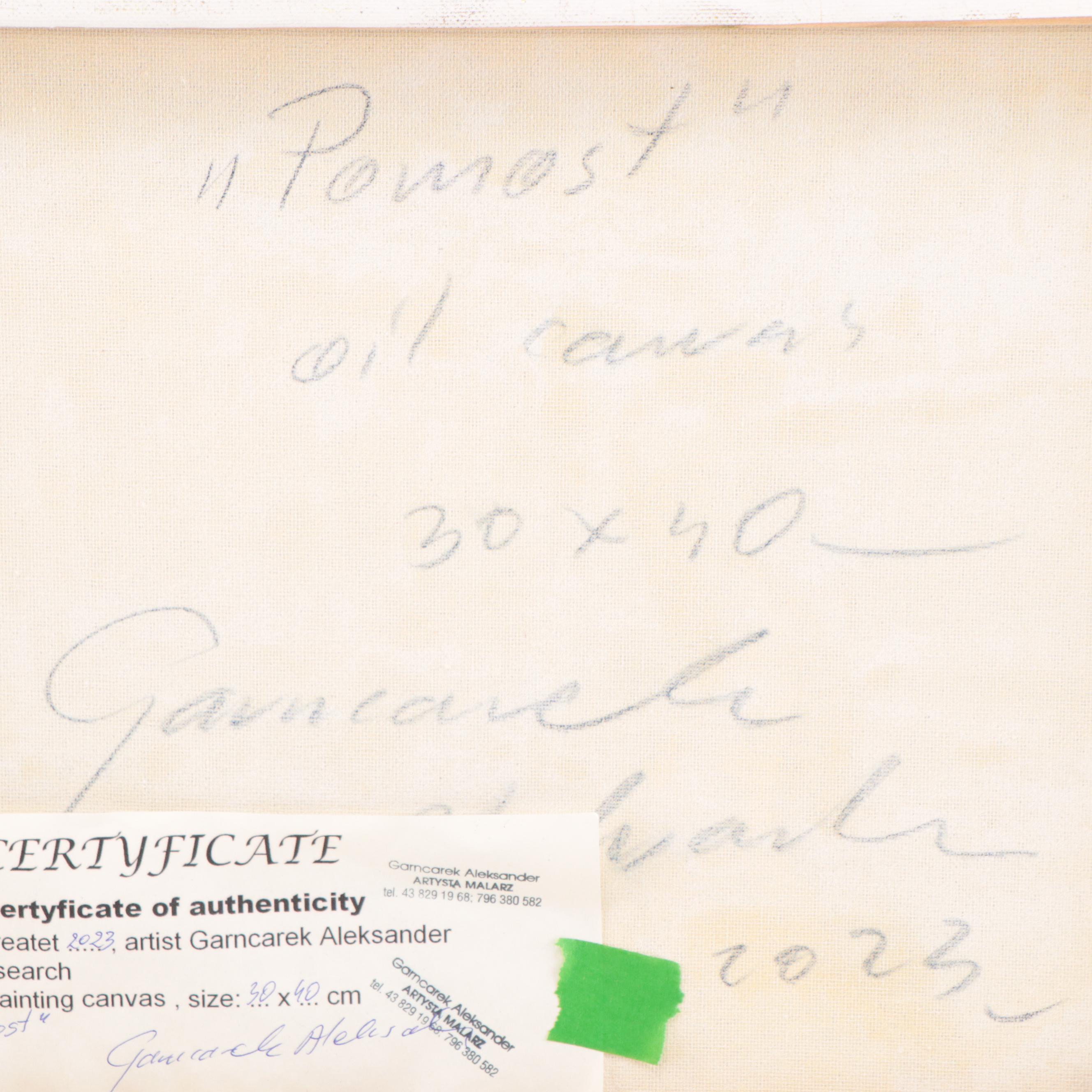 Garncarek Aleksander Oil Painting "Pomost," 2023