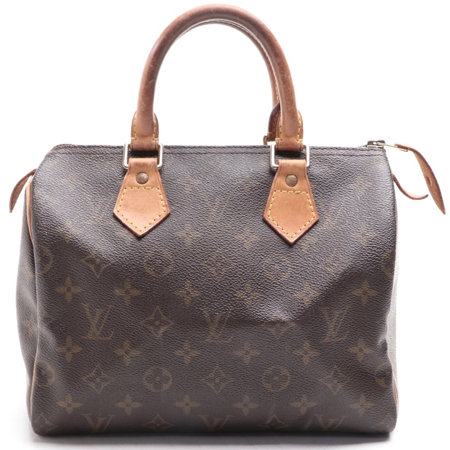 Louis Vuitton Speedy 25 in Monogram Canvas and Vanchetta Leather