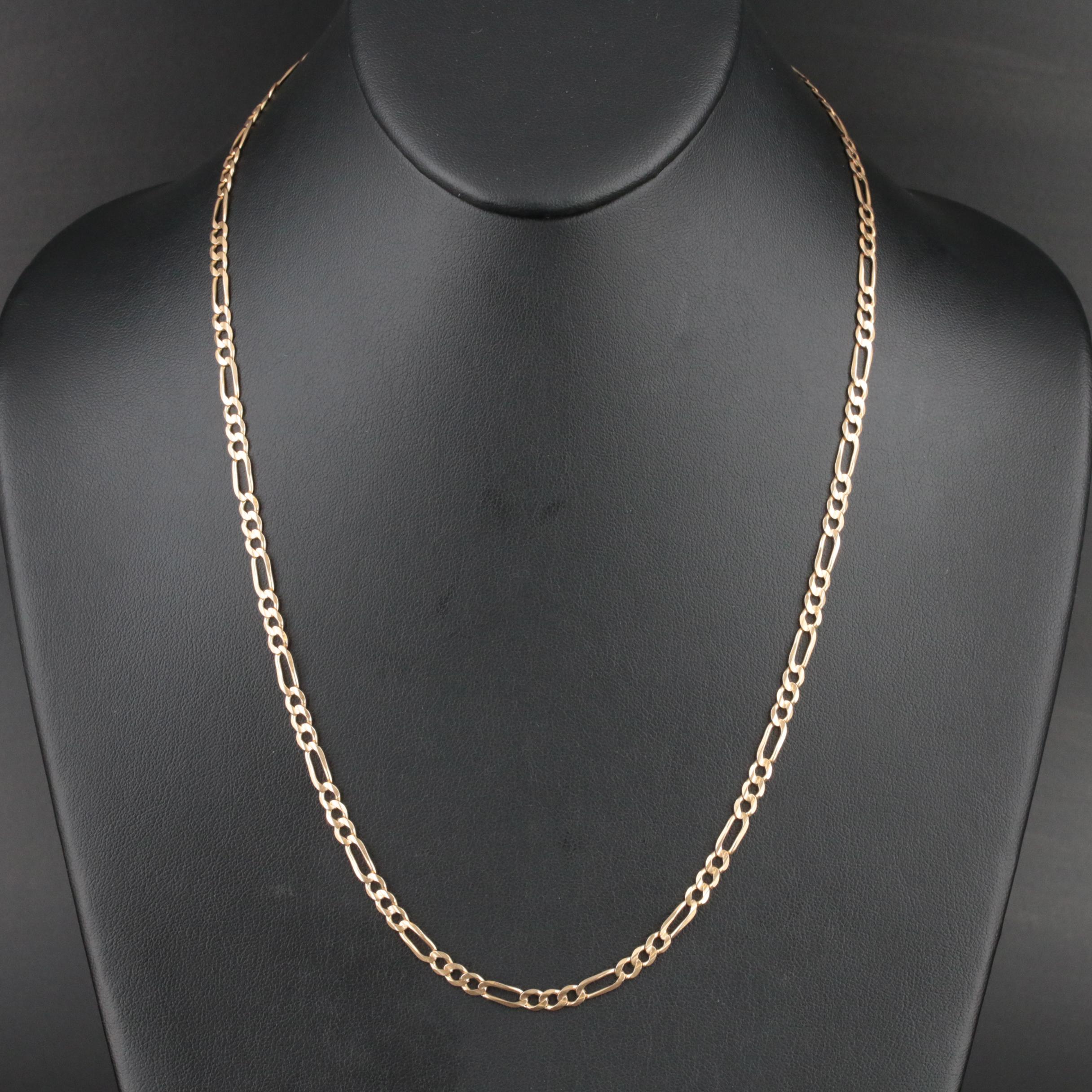 Italian 14K Figaro Chain Necklace