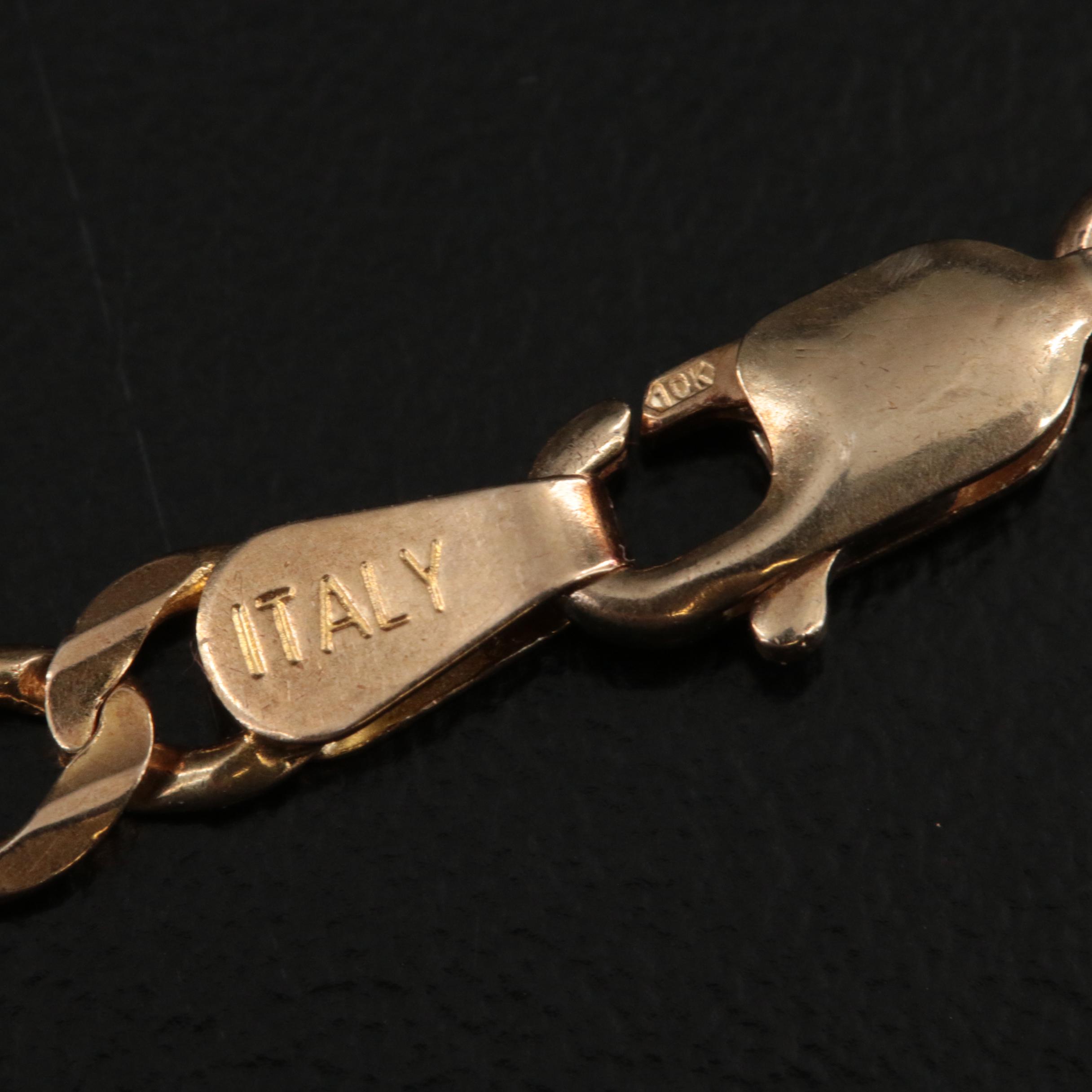 Italian 14K Figaro Chain Necklace