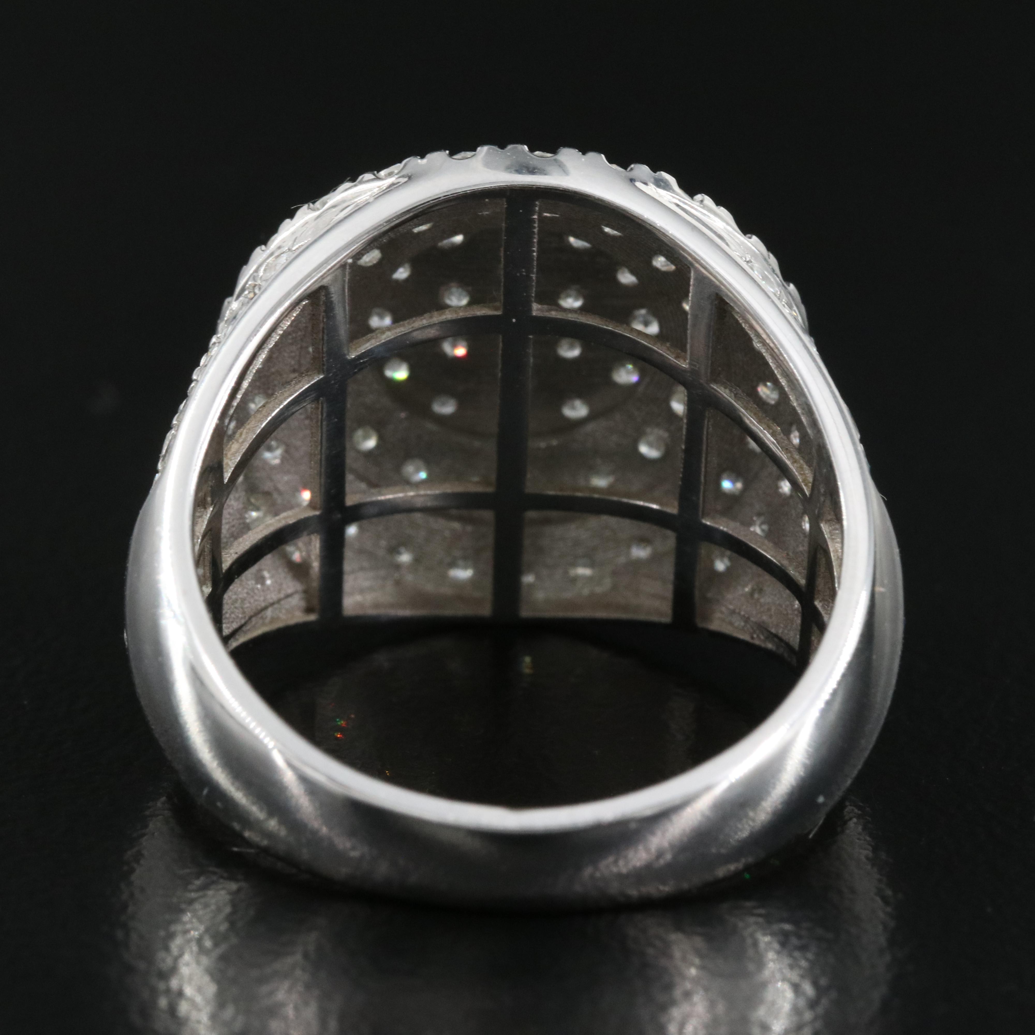 14K 3.01 CTW Diamond Cluster Ring