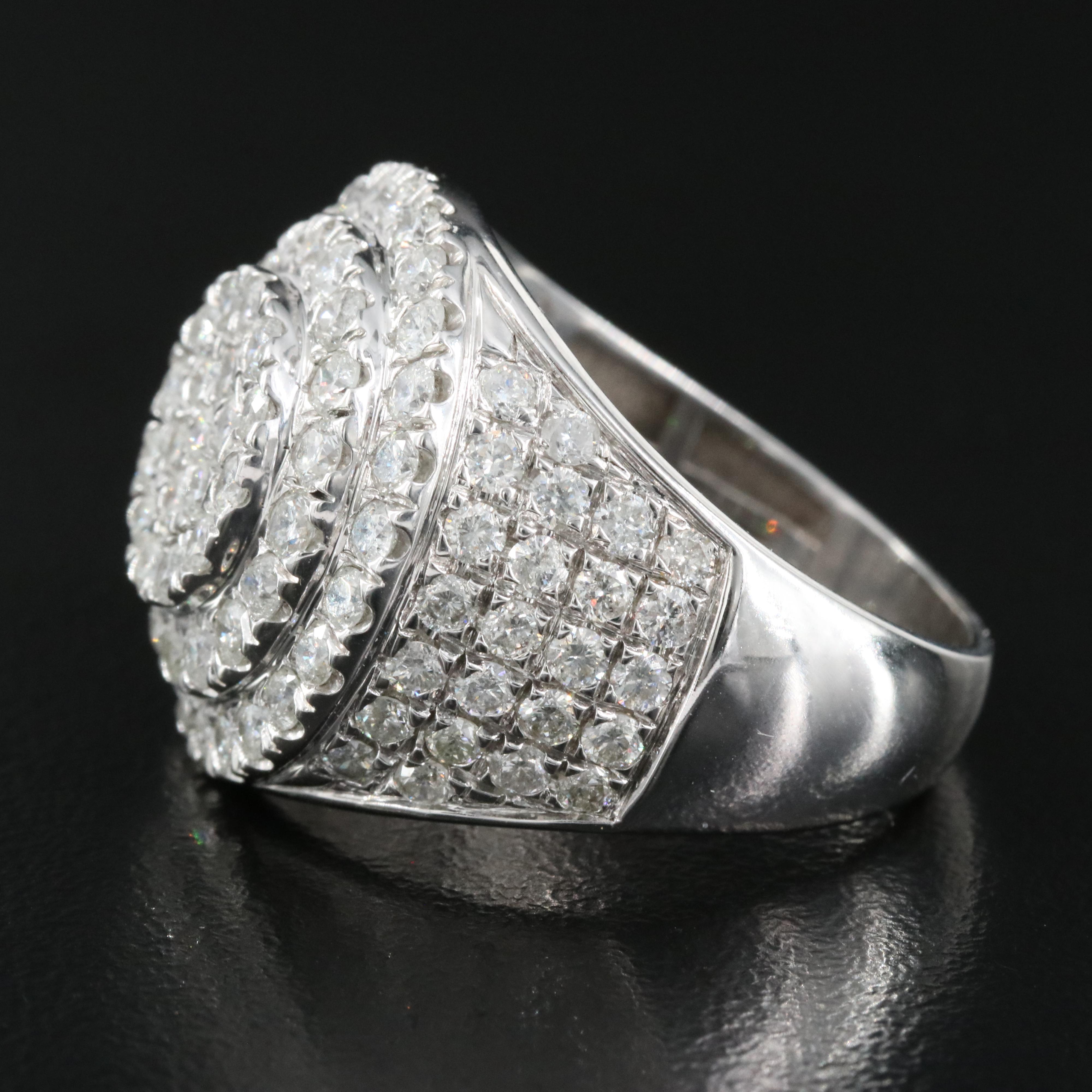 14K 3.01 CTW Diamond Cluster Ring