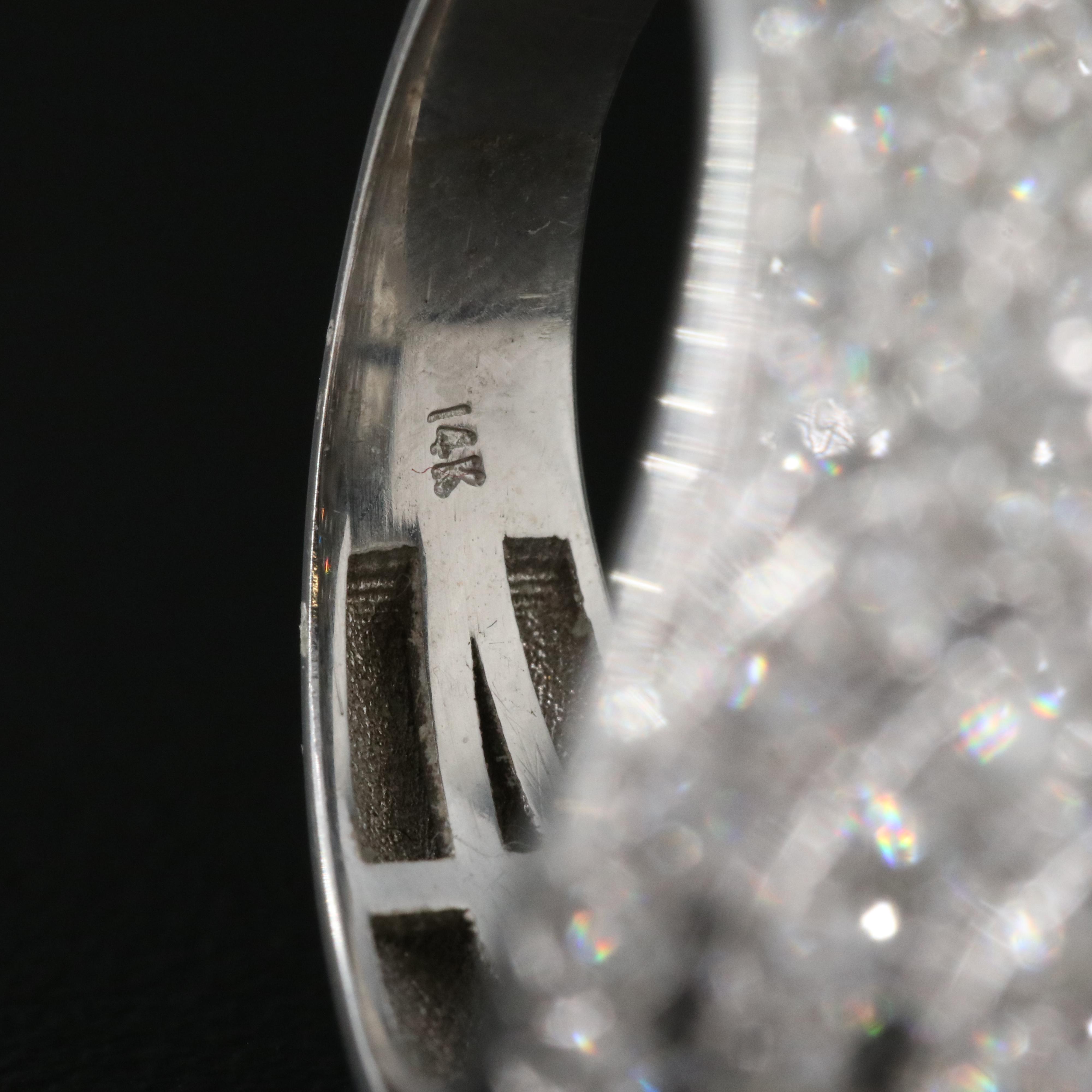 14K 3.01 CTW Diamond Cluster Ring