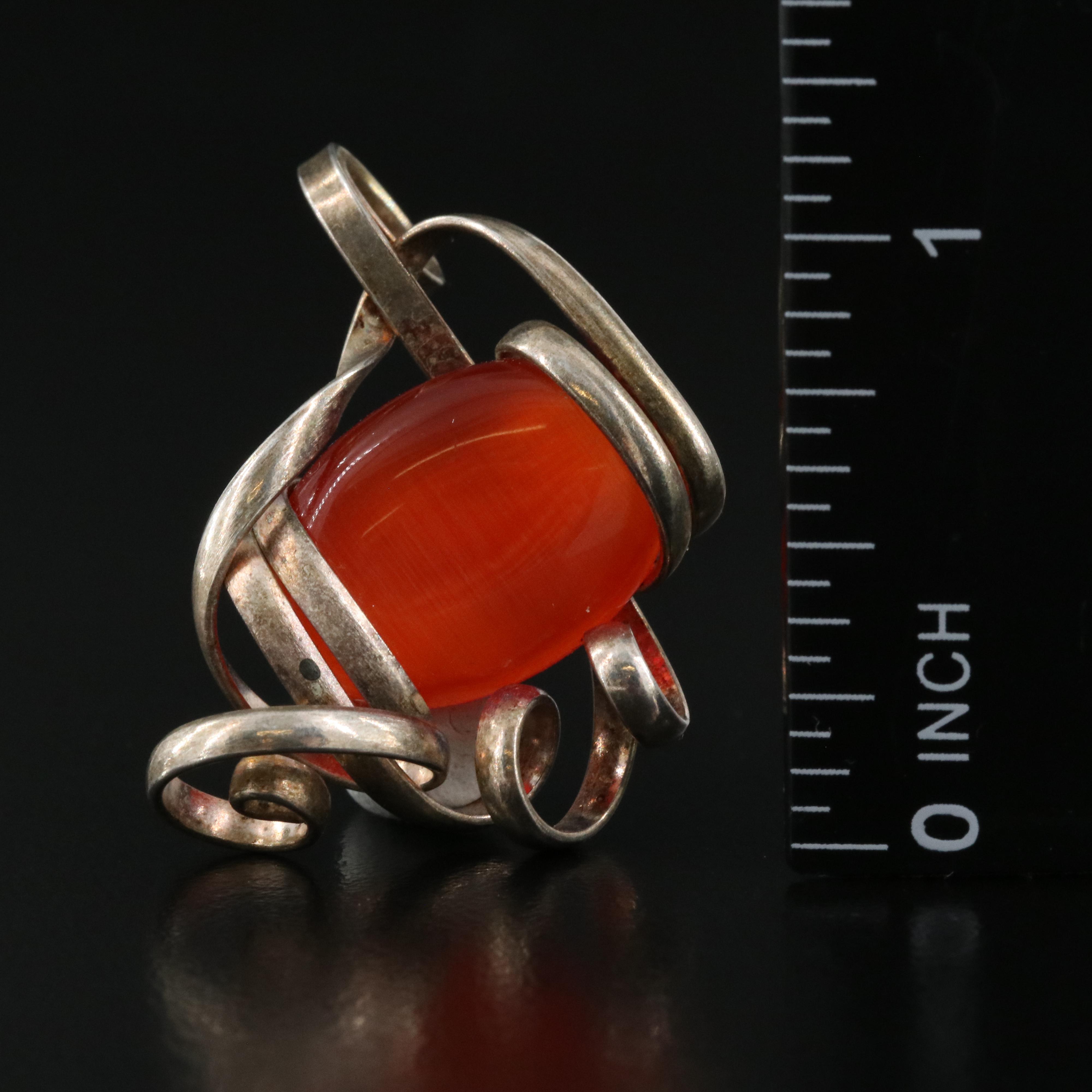 Cat's Eye Glass Hinged Bangle and Pendant Set