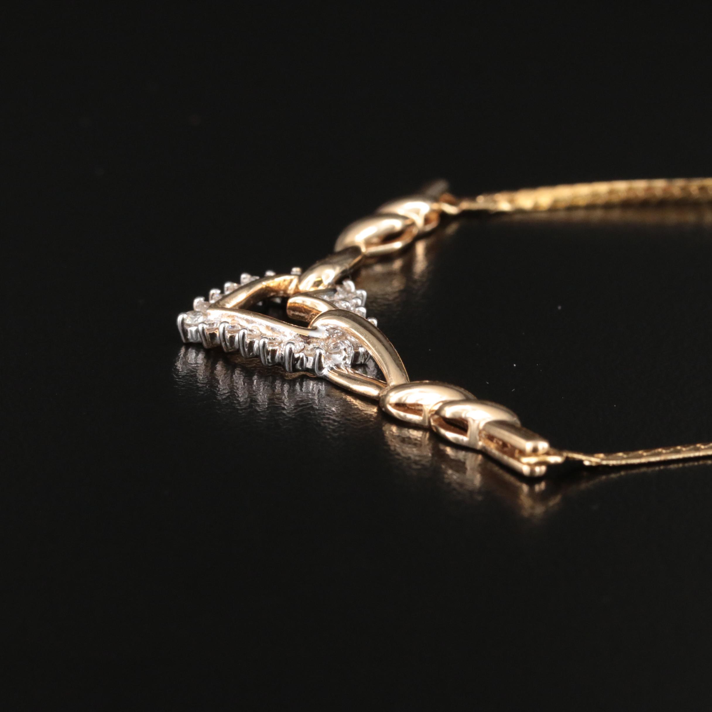 14K 0.44 CTW Diamond Heart Necklace